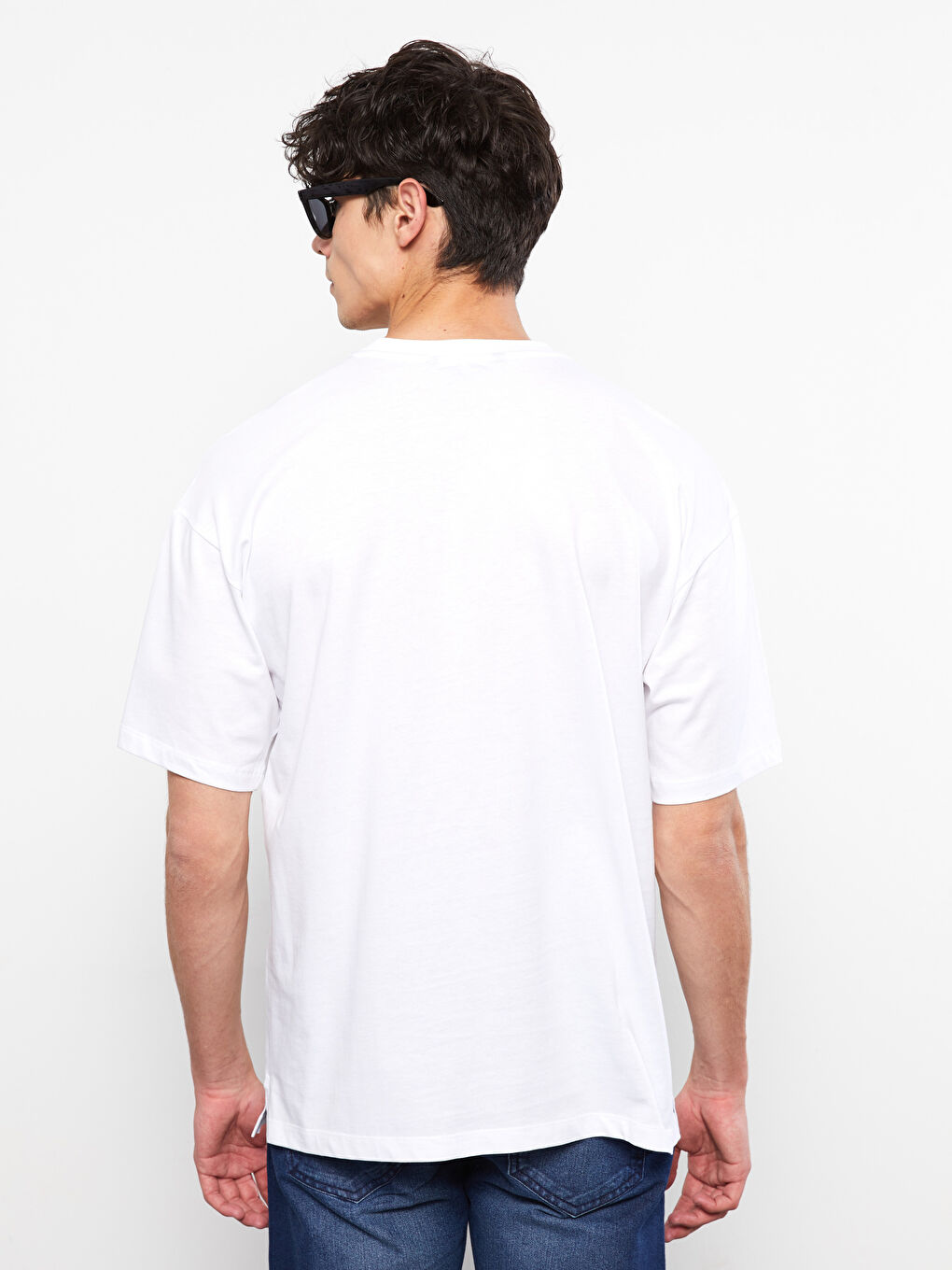 Oversize Crew Neck Short Sleeve Jersey Men's T-Shirt-4