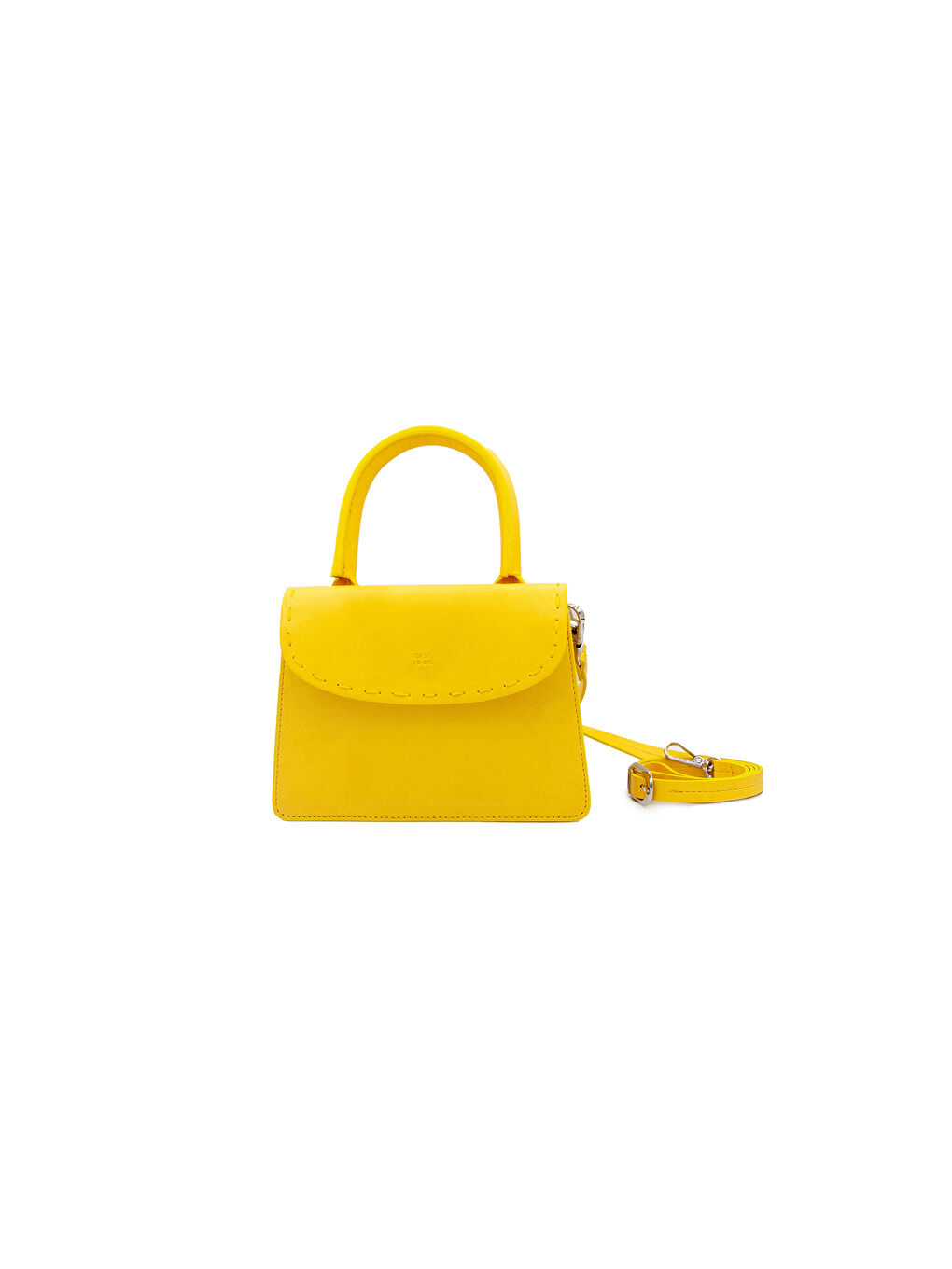 Sarı Çift Kapaklı Kadın Mini Çapraz Çanta