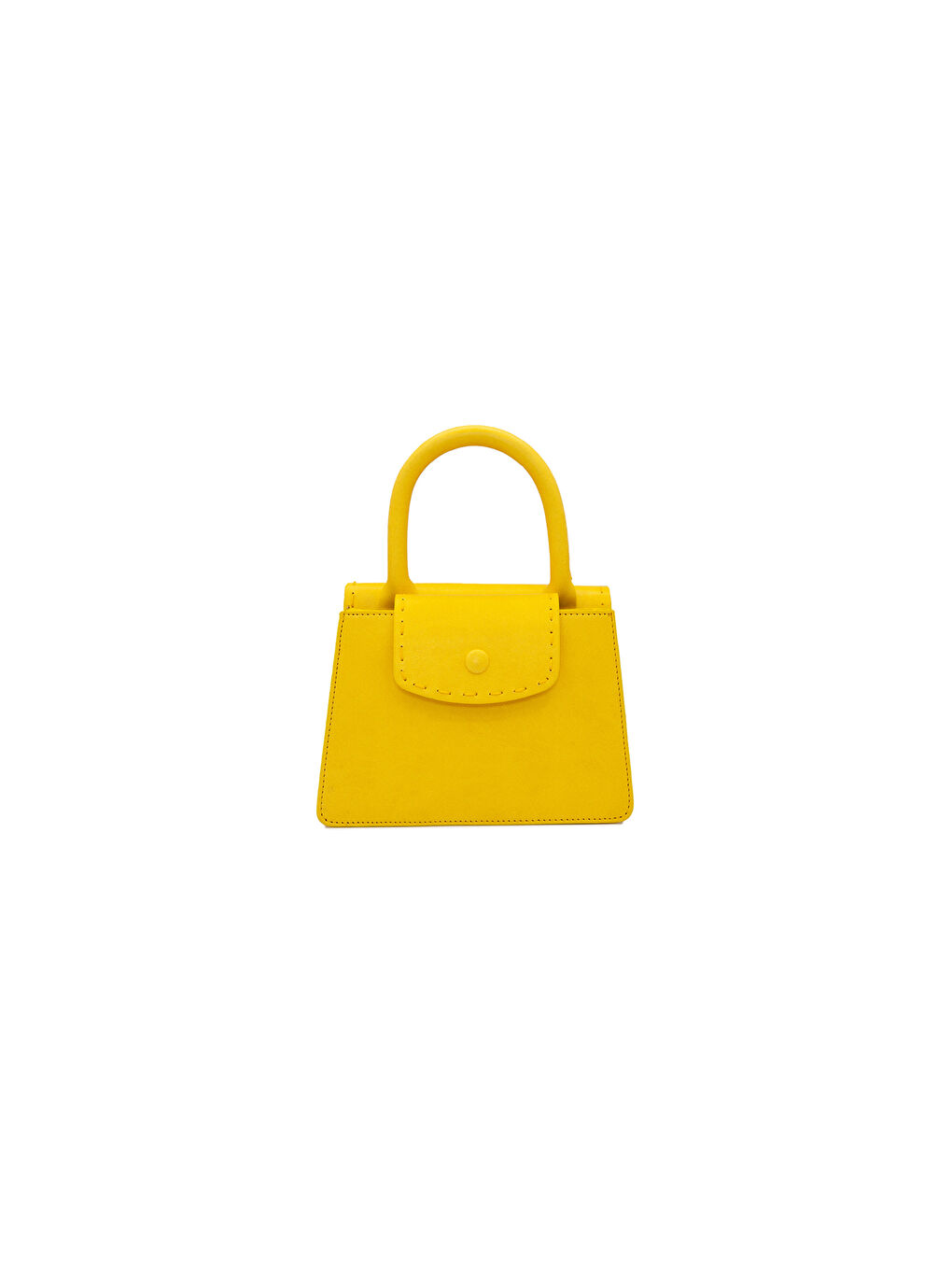 Sarı Çift Kapaklı Kadın Mini Çapraz Çanta-1
