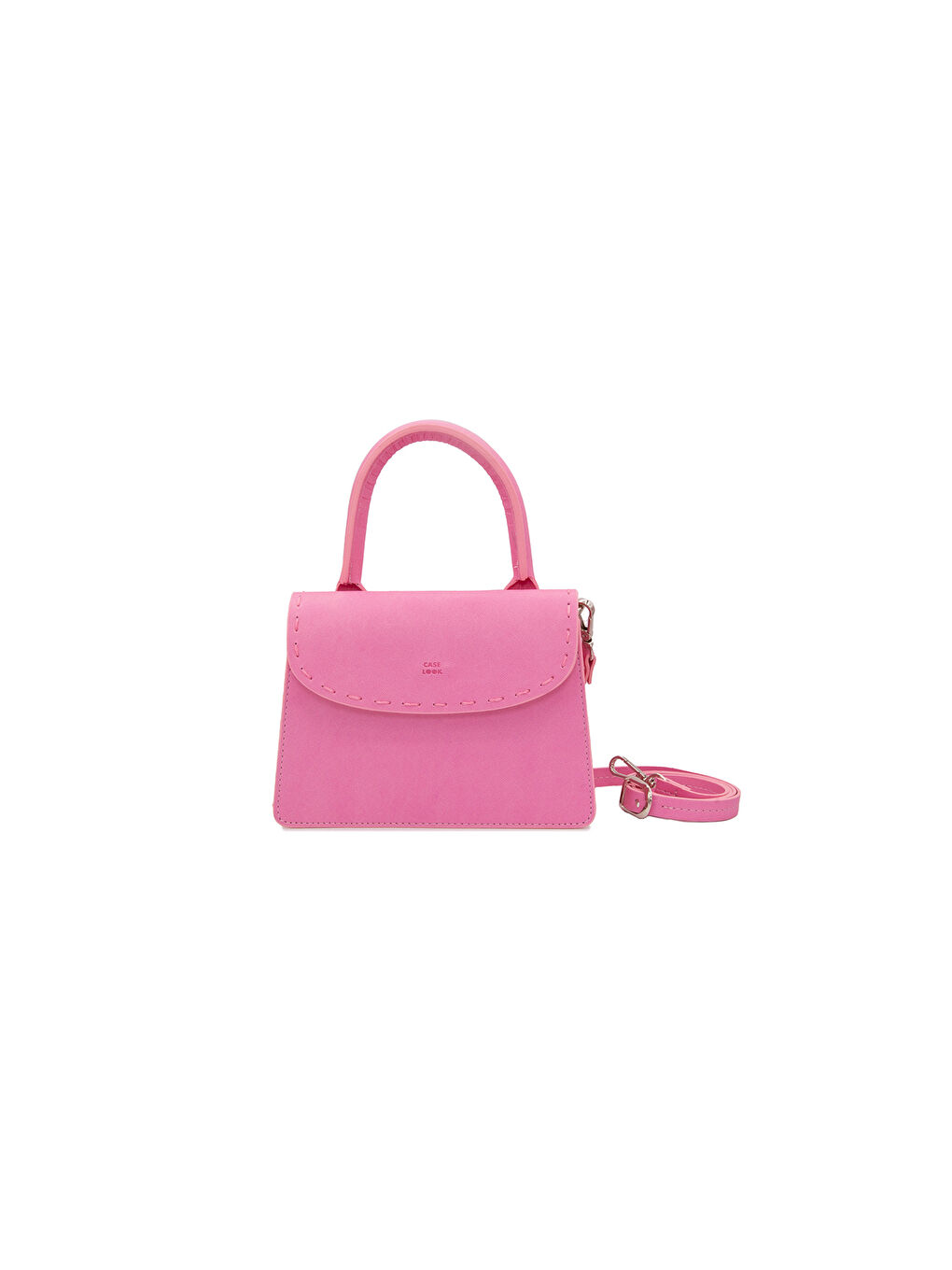 Pembe Çift Kapaklı Kadın Mini Çapraz Çanta