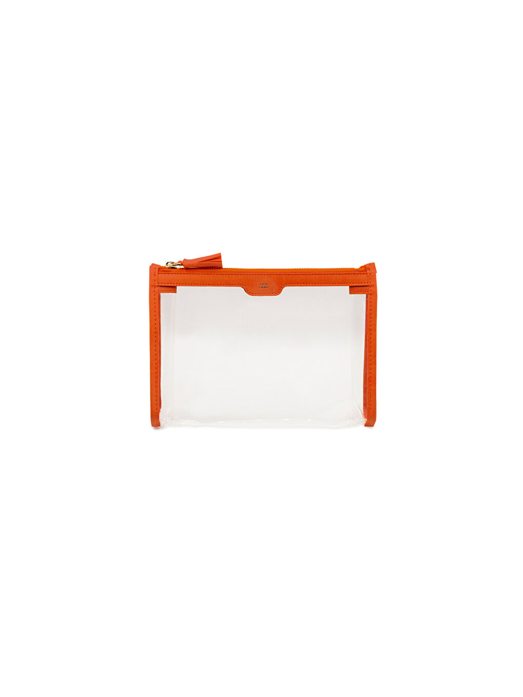 Turuncu Şeffaf Clutch Kadın Cüzdan