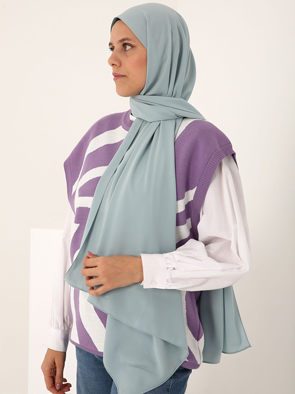 Yeşil Medine İpeği Şal