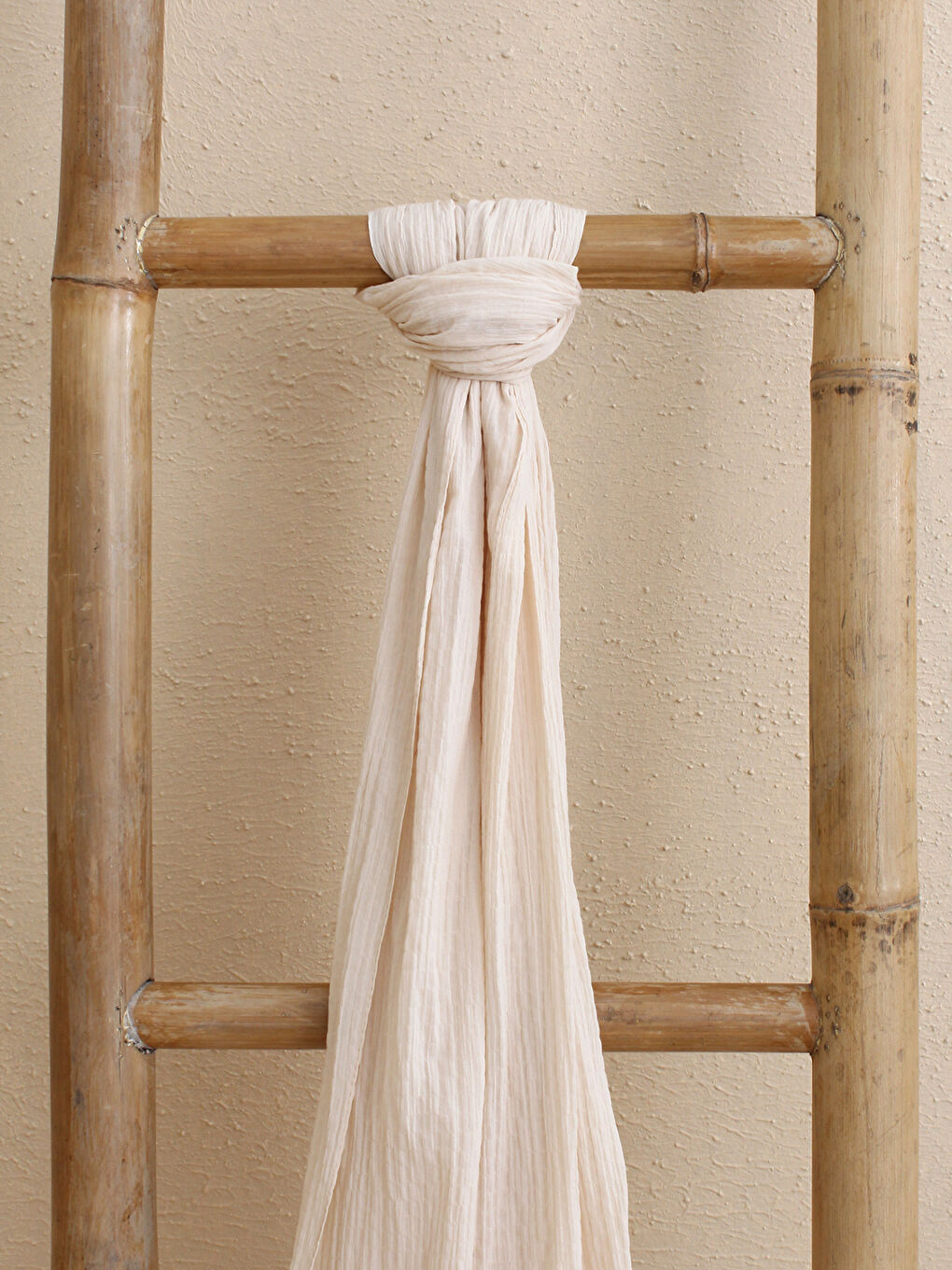 Ekru Naturel Pamuk Kadın Şal-5