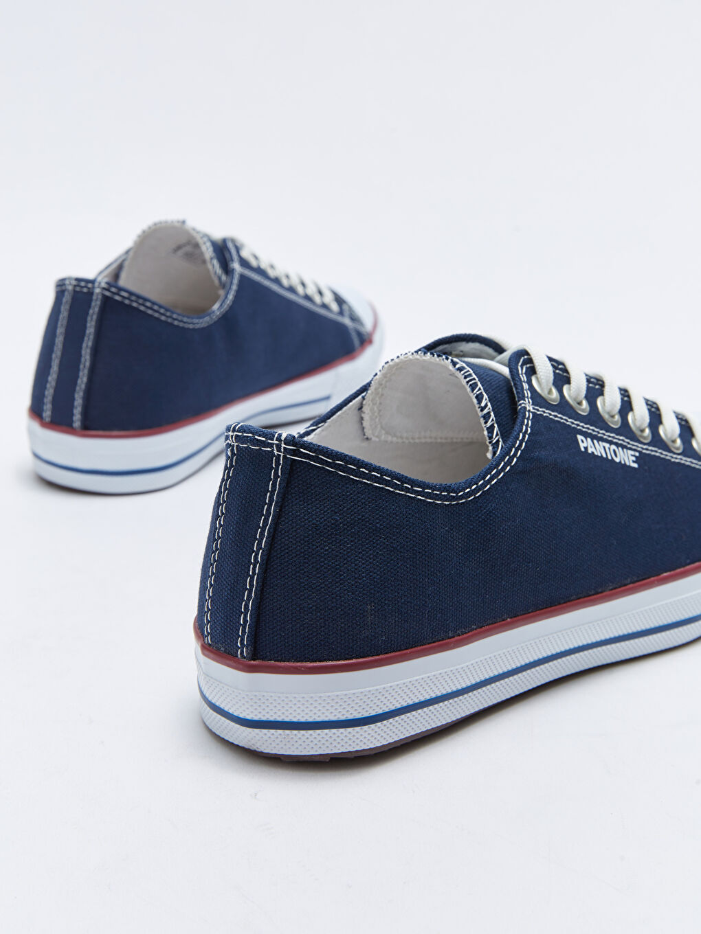 Lacivert Bağcıklı Keten Erkek Spor Ayakkabı-6