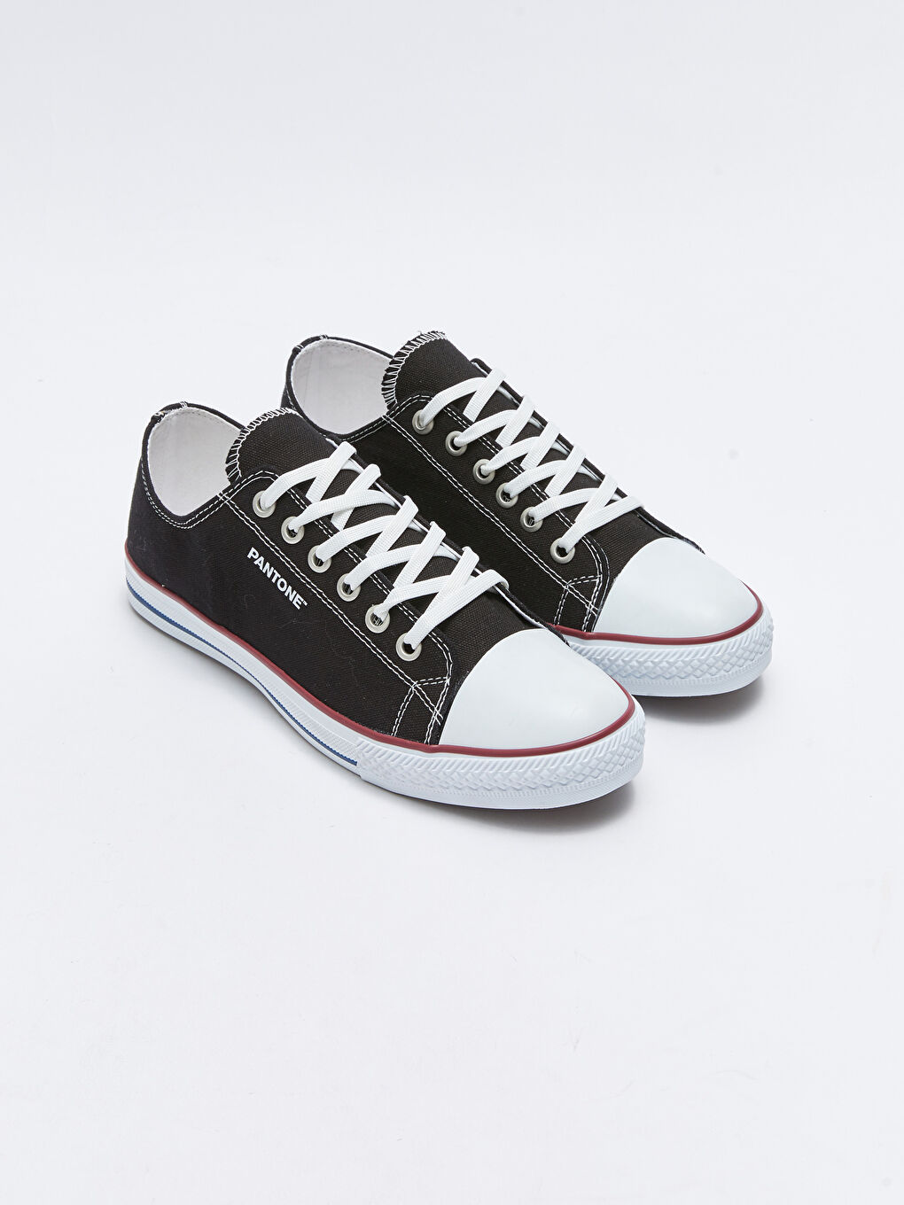 Siyah Bağcıklı Keten Erkek Spor Ayakkabı-1