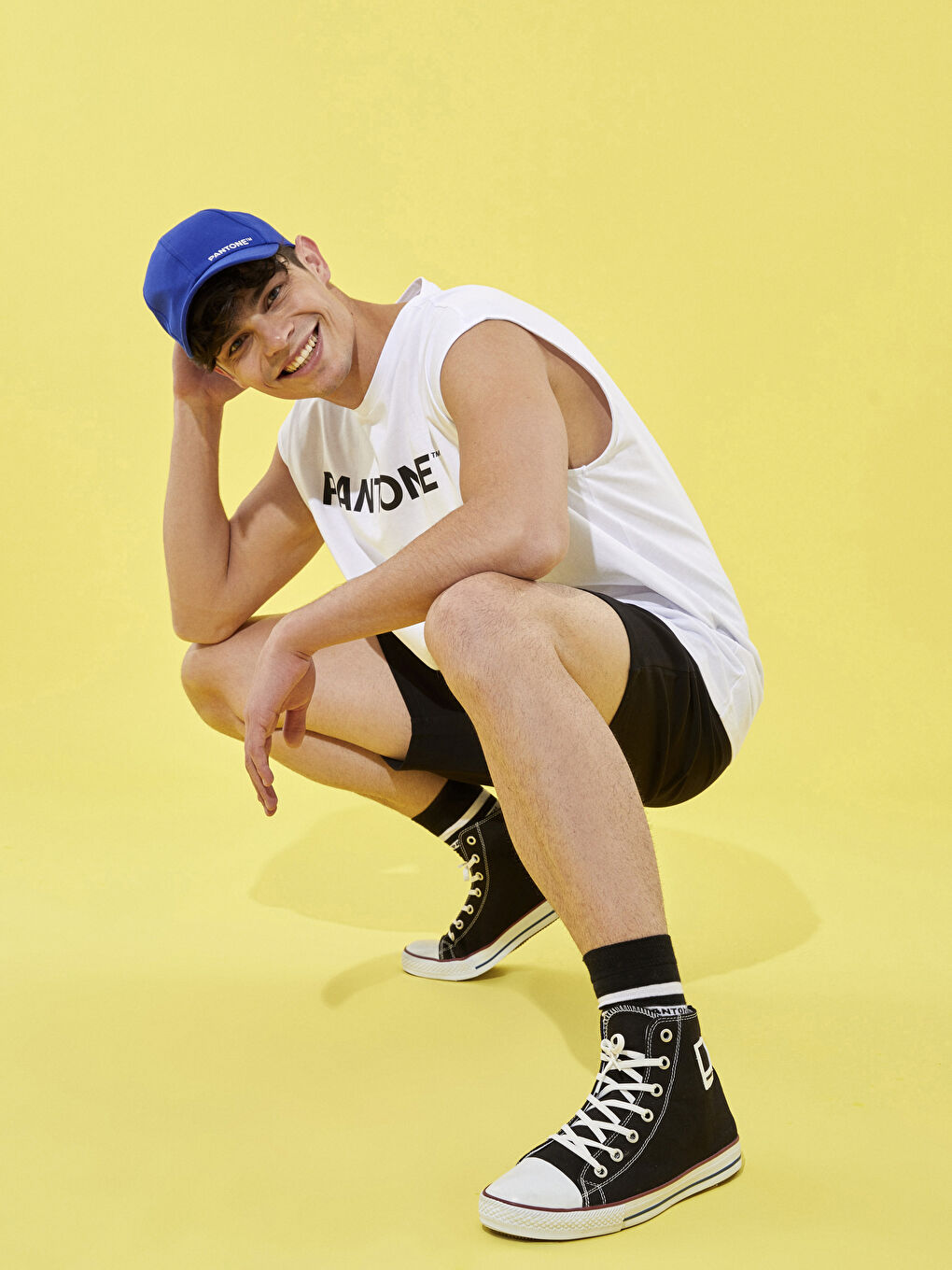 Siyah Bağcıklı Bilekli Keten Erkek Spor Ayakkabı-1