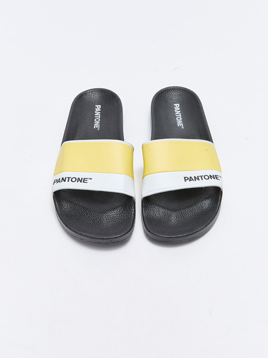 Sarı Tek Bantlı Baskılı Kadın Terlik-4