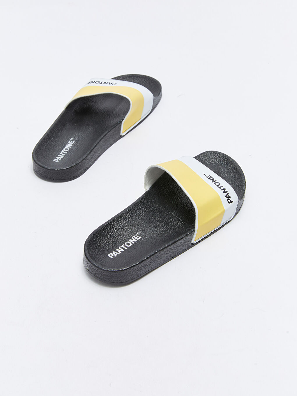 Sarı Tek Bantlı Baskılı Kadın Terlik-6