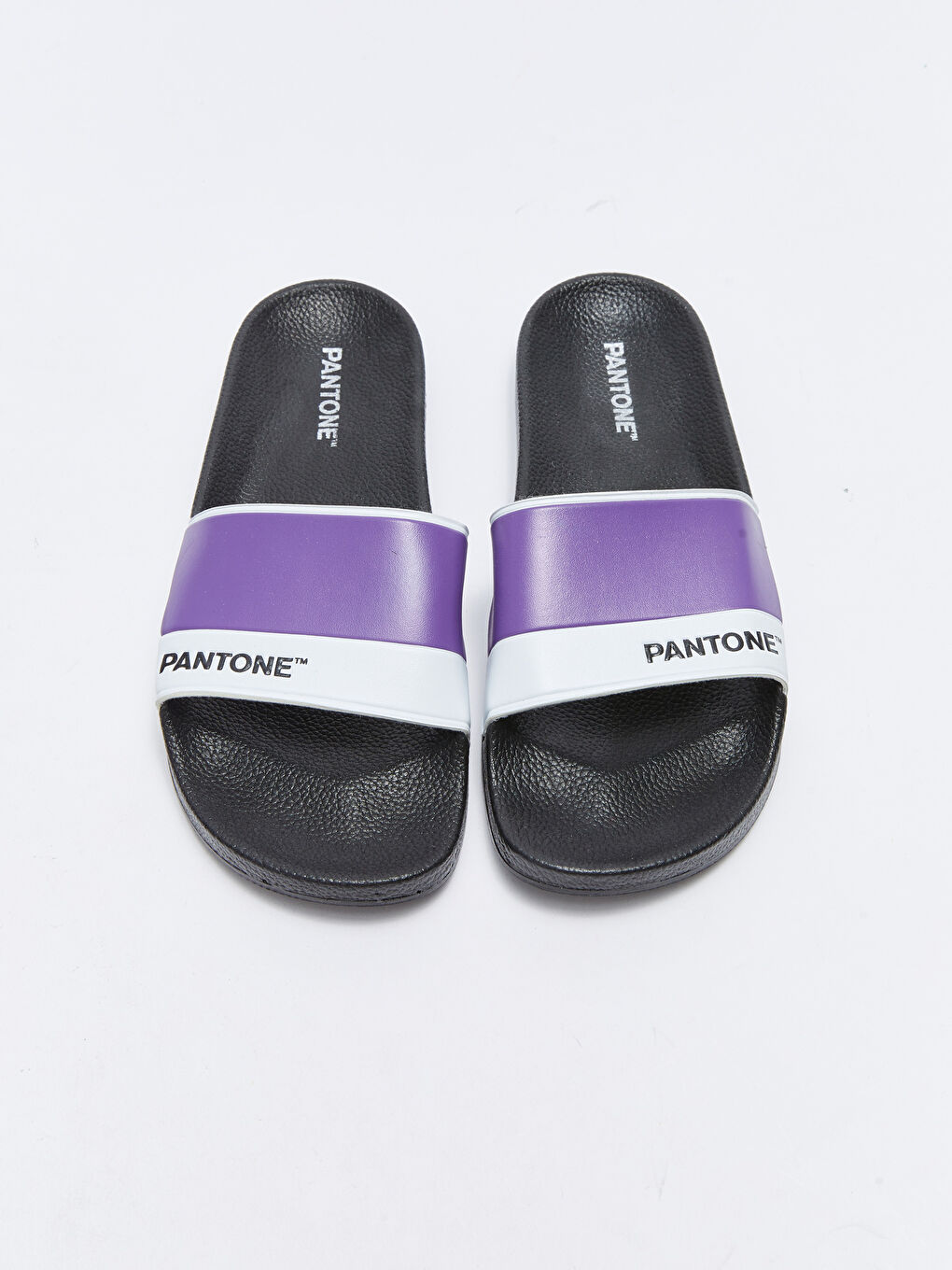 Pantone Mor Tek Bantlı Baskılı Kadın Terlik - 4