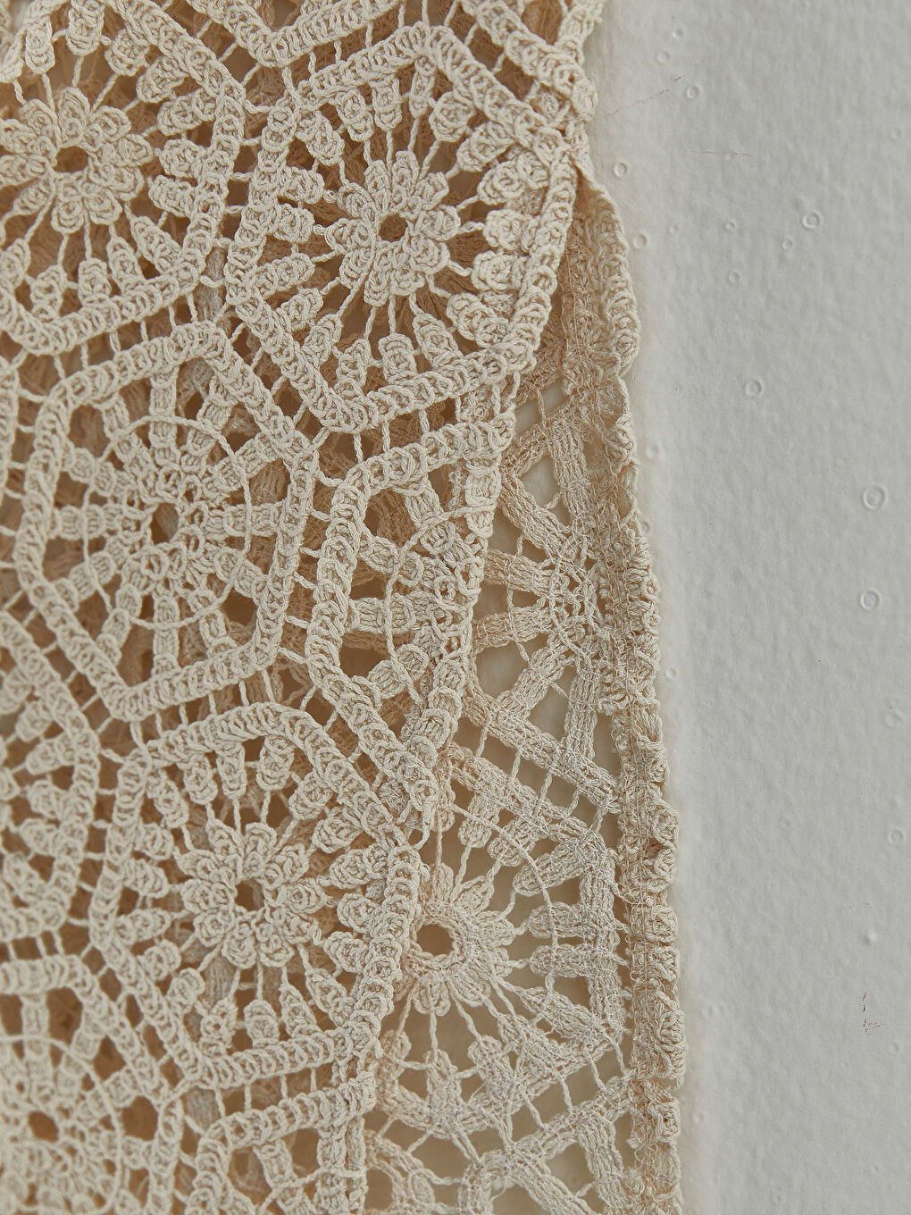 Bej Nakışlı Kadın Kroşe Etek-7