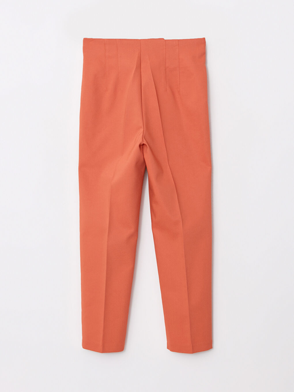 Women's High Waist Regular Fit Plain Trousers-6