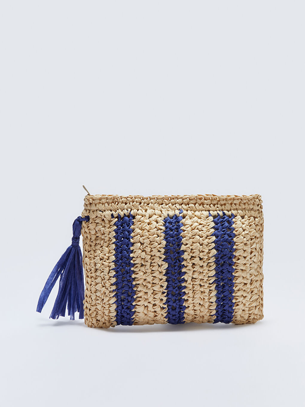 Straw Tassel Detailed Women's Handbag-2