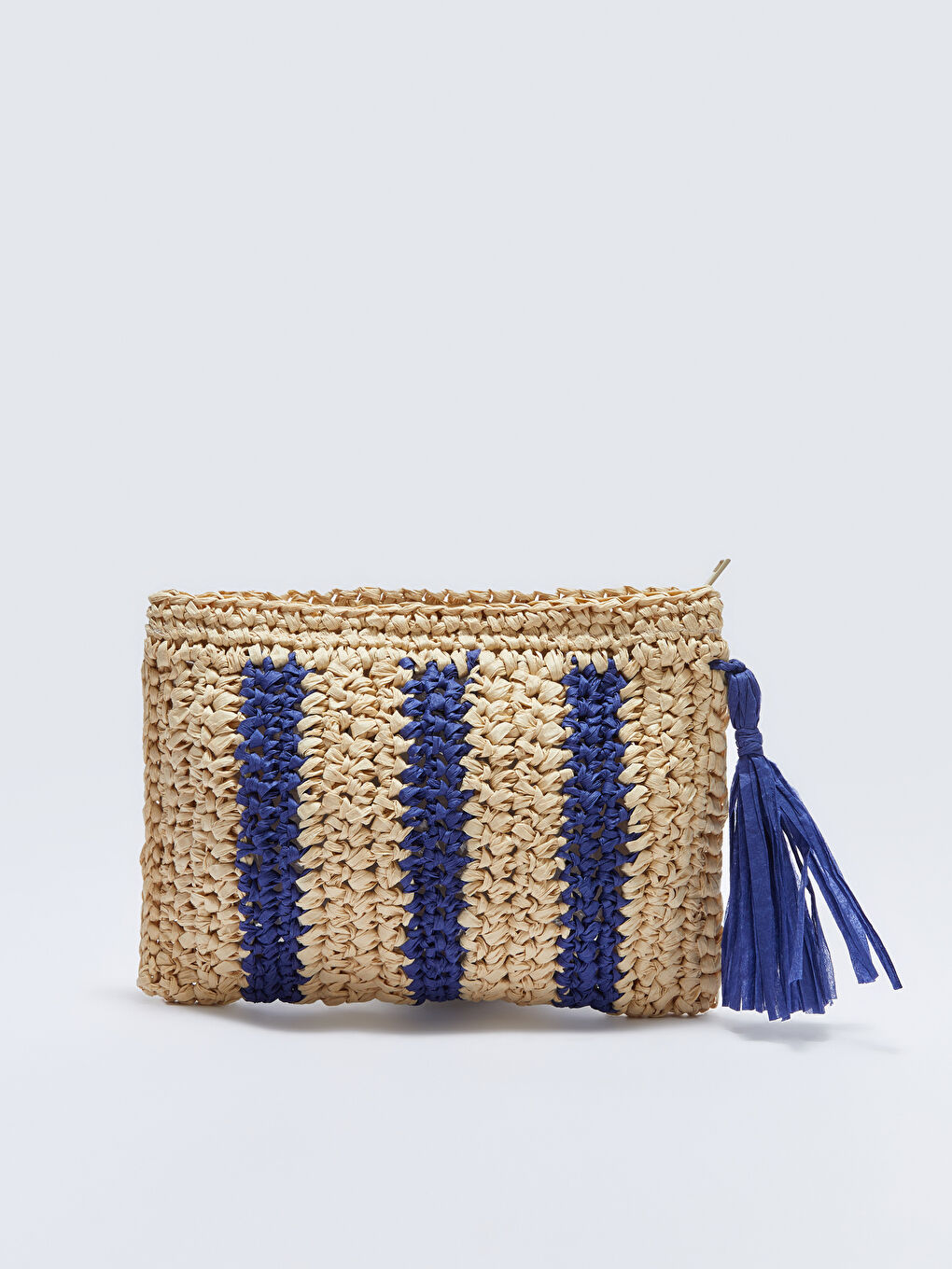 Straw Tassel Detailed Women's Handbag-3