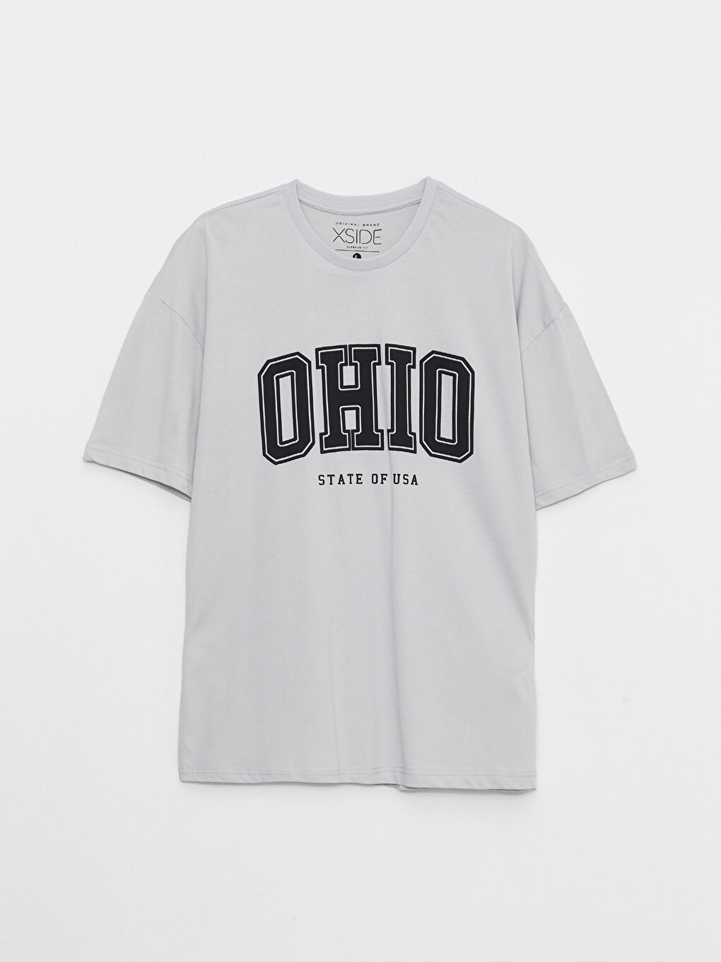 ерлерге арналған принтті трикотаж оверсайз футболка