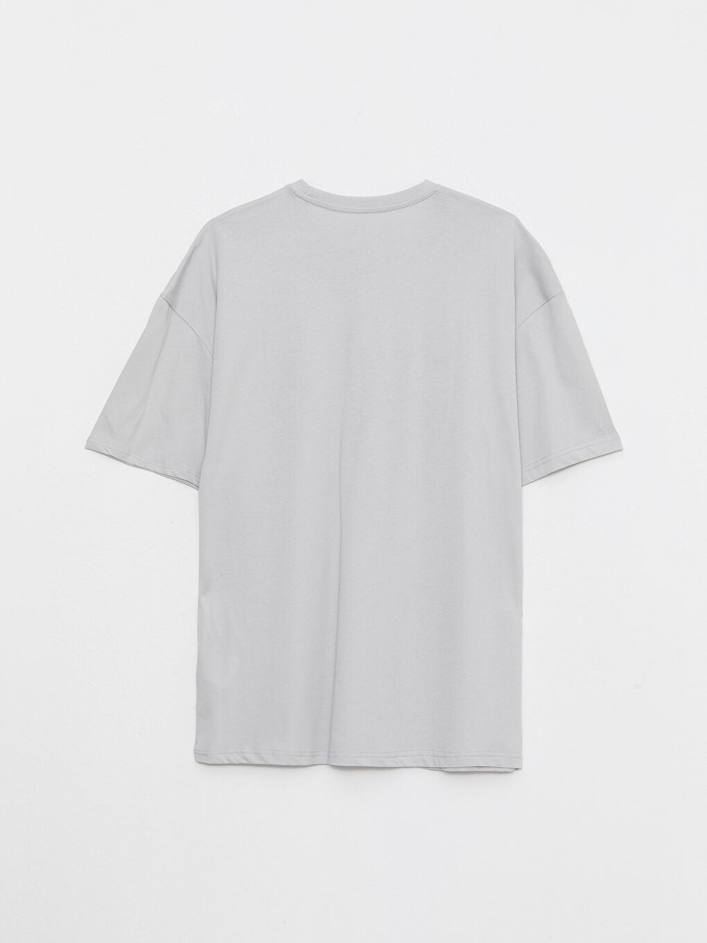 ерлерге арналған принтті трикотаж оверсайз футболка-1