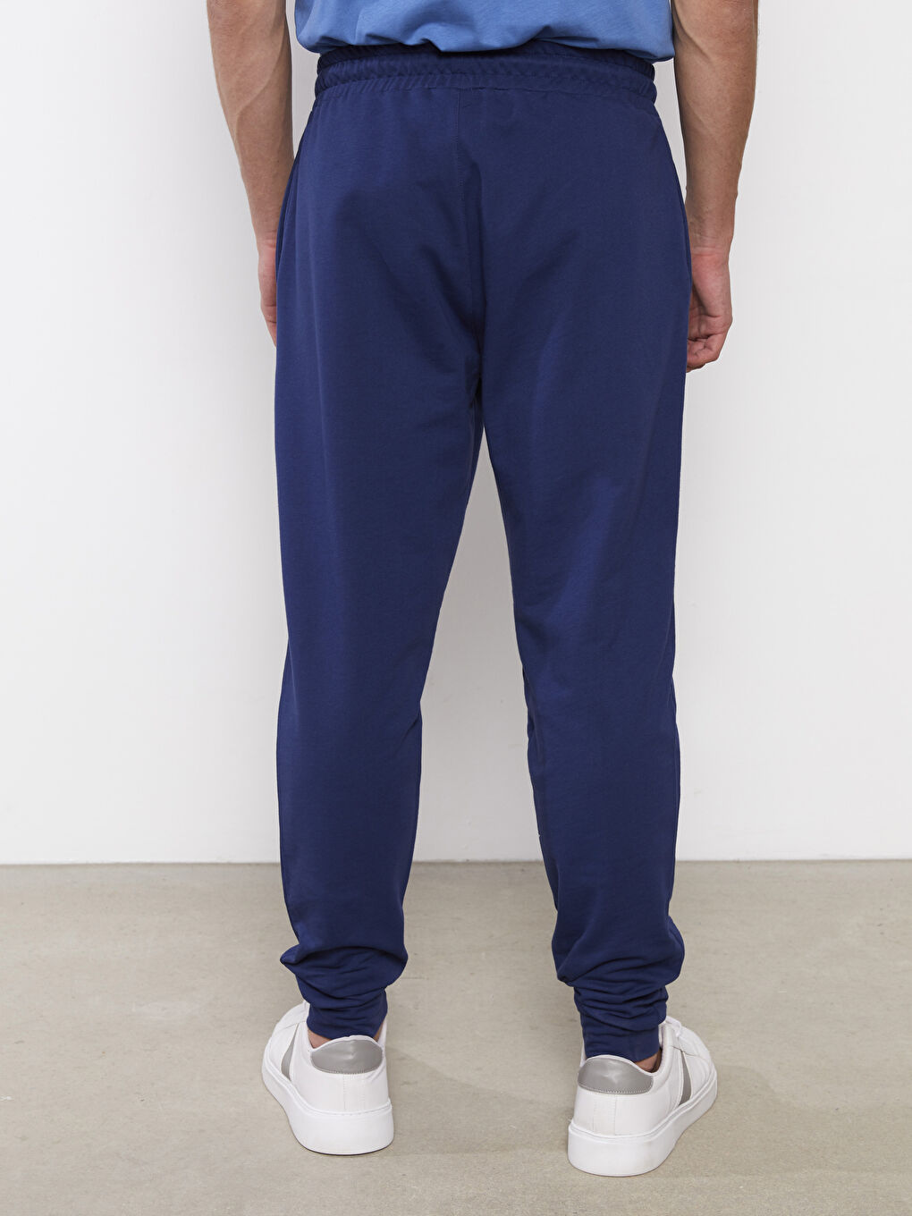 Lacivert Slim Fit Baskılı Erkek Jogger Eşofman Altı-4