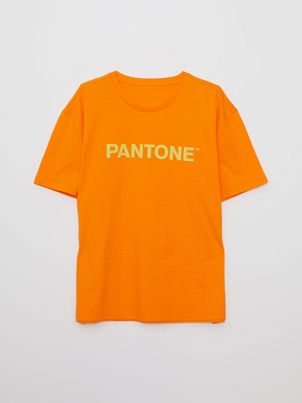 Turuncu Bisiklet Yaka Kısa Kollu Baskılı Unisex Tişört-7