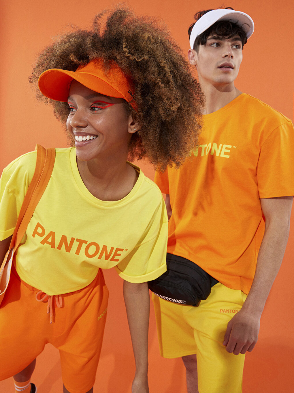 Sarı Bisiklet Yaka Kısa Kollu Baskılı Unisex Tişört