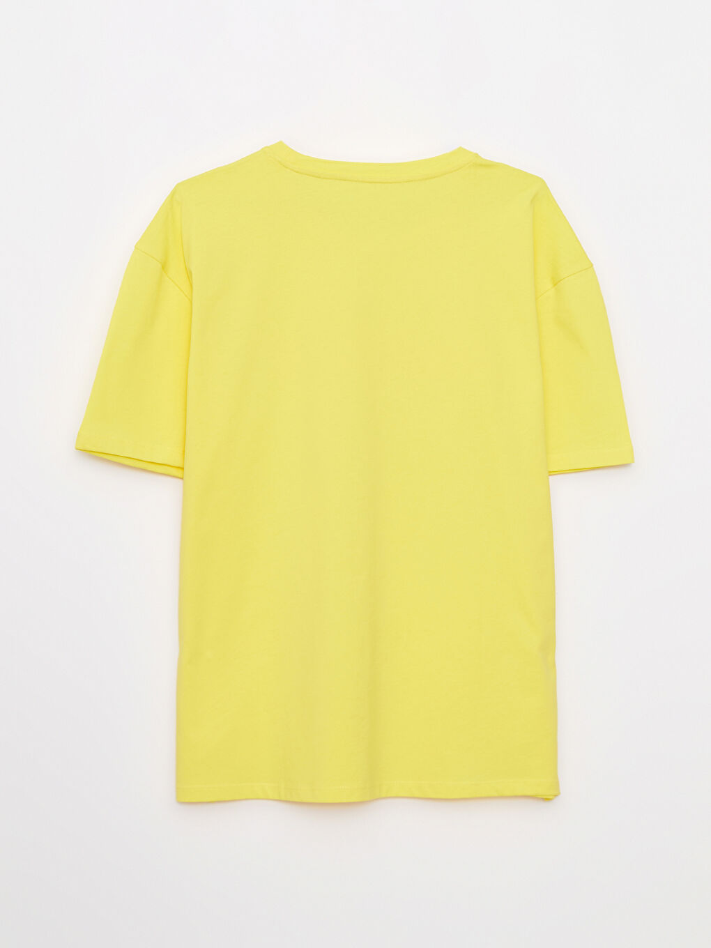 Sarı Bisiklet Yaka Kısa Kollu Baskılı Unisex Tişört-8