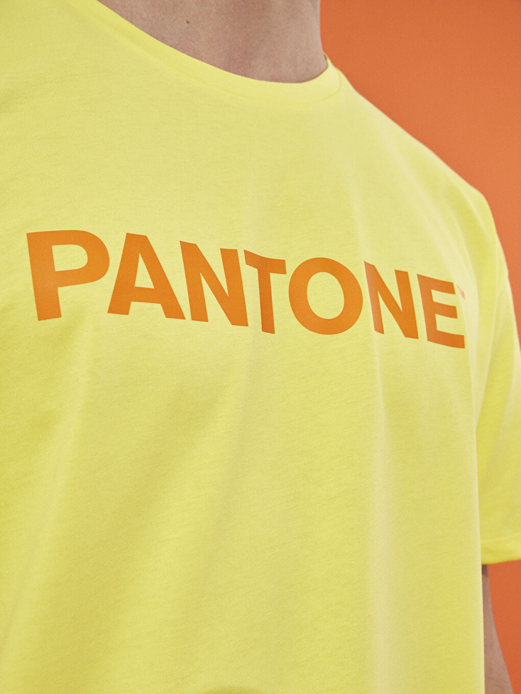 Sarı Bisiklet Yaka Kısa Kollu Baskılı Unisex Tişört-5