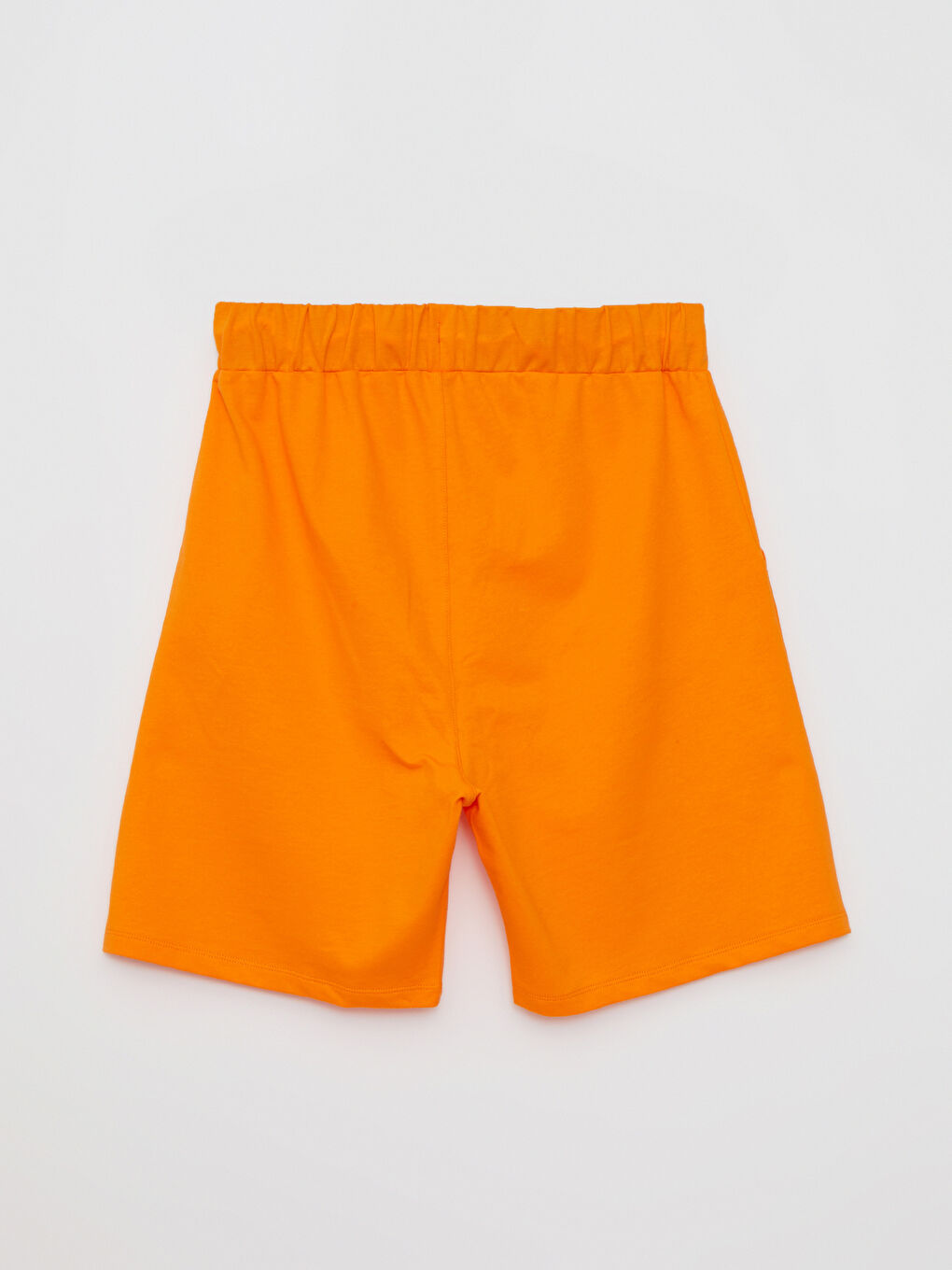 Turuncu Beli Lastikli Baskılı Unisex Şort-7