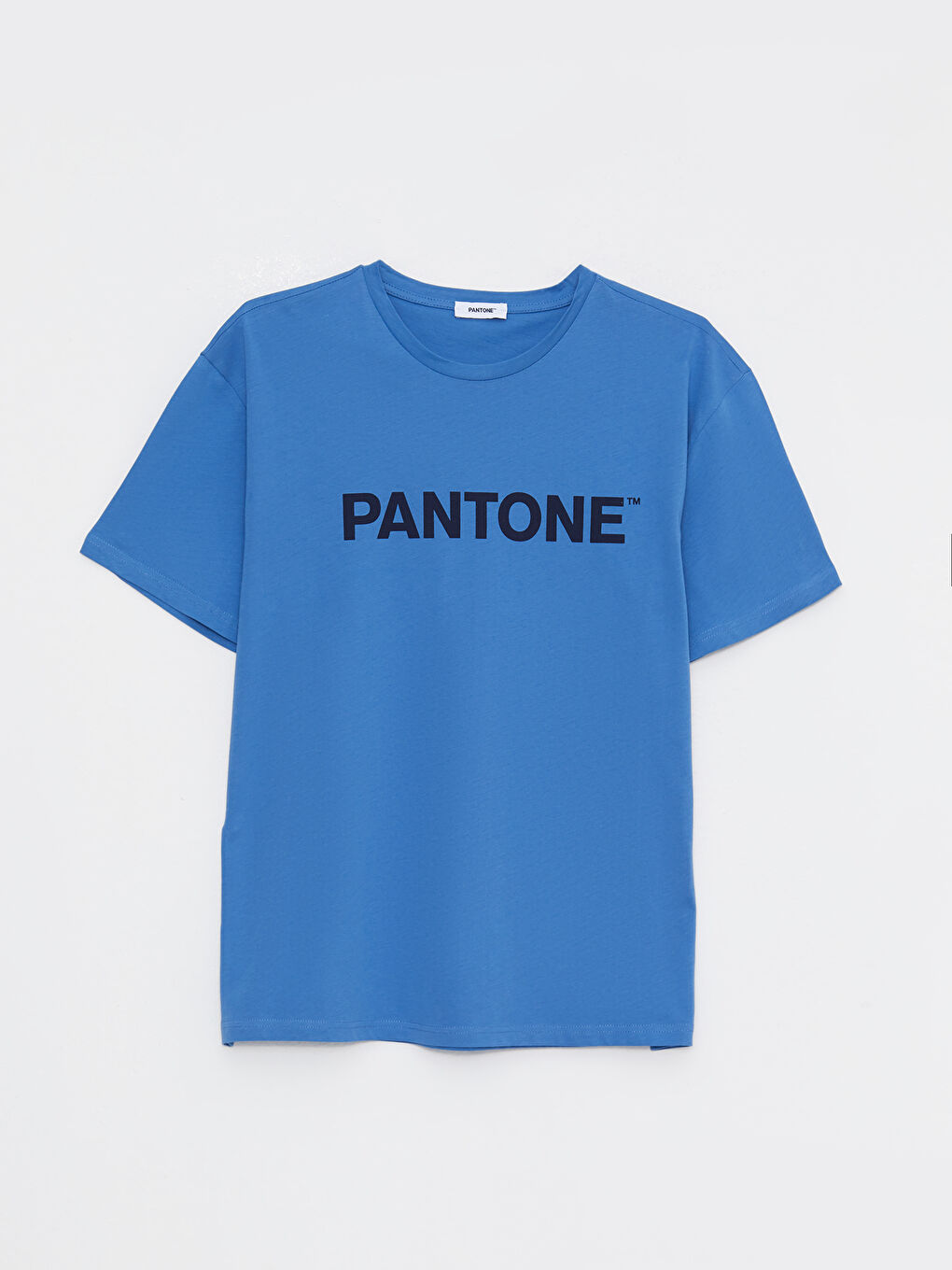 Pantone Turuncu-Haki Bisiklet Yaka Kısa Kollu Baskılı Erkek Tişört