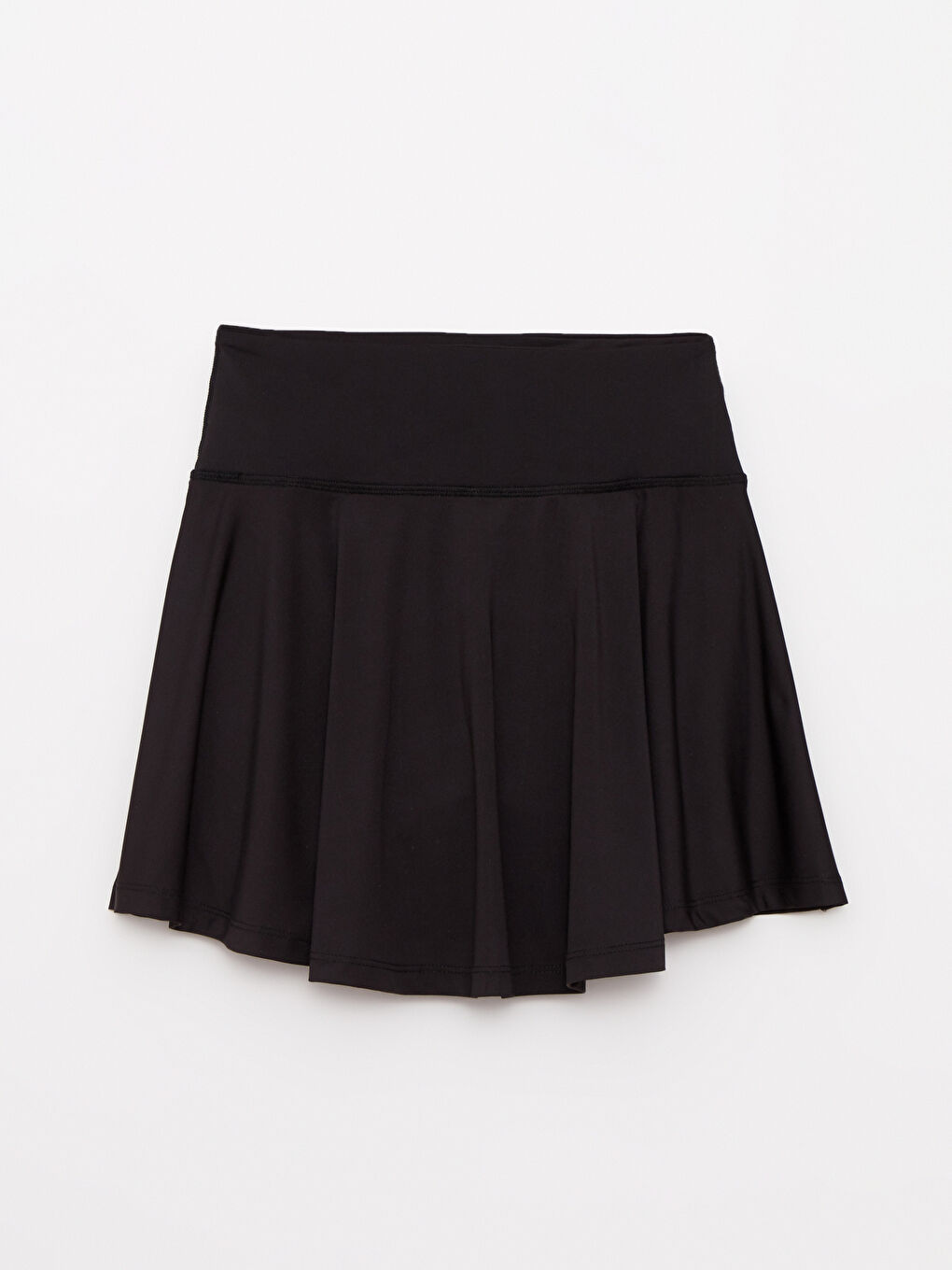 Siyah Beli Lastikli Baskılı Kadın Etek-6