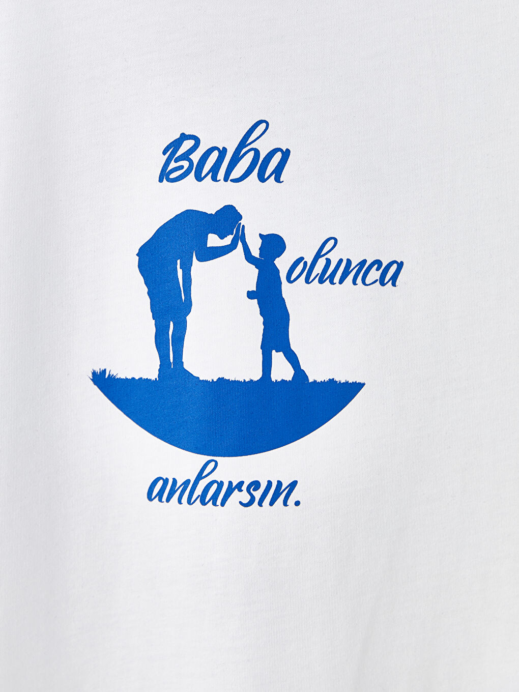 Beyaz Bisiklet Yaka Kısa Kollu Baskılı Penye Erkek Tişört-7