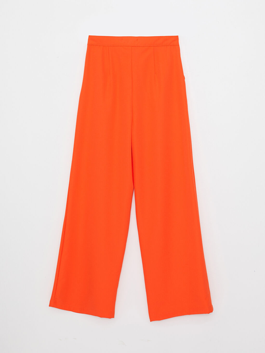 Turuncu Standart Fit Düz Cep Detaylı Kadın Pantolon-6