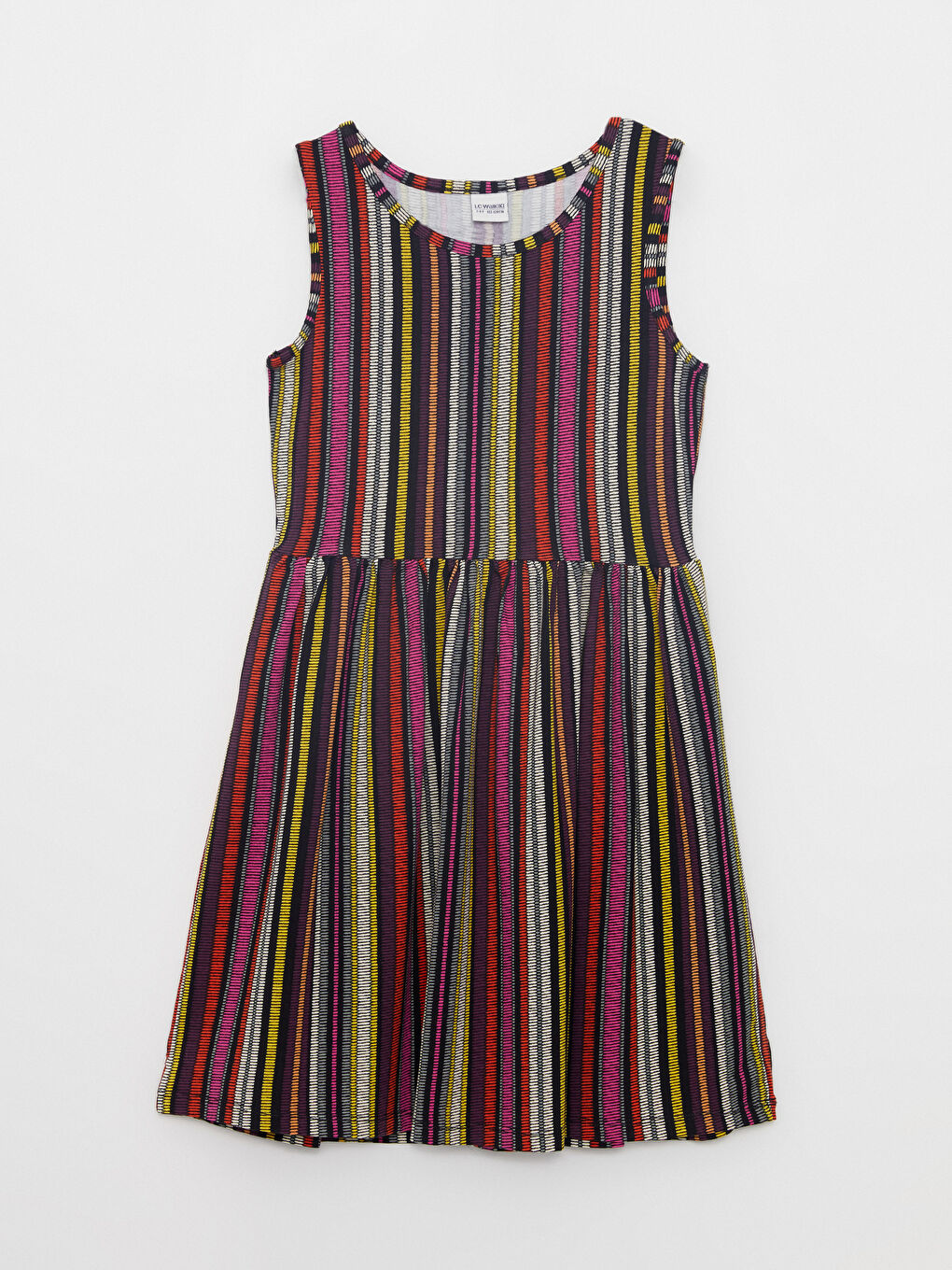 فستان للبنات بياقة دائرية