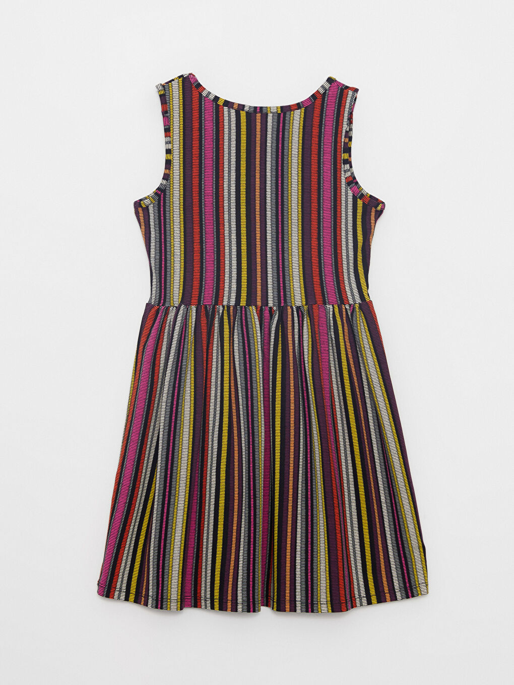 فستان للبنات بياقة دائرية-1