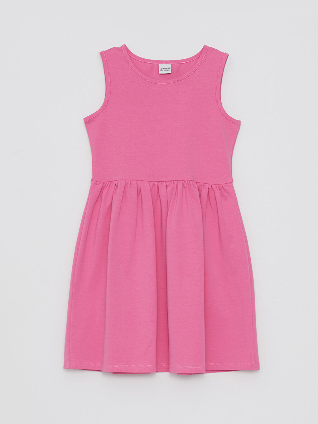 Crew Neck Girls' Dress