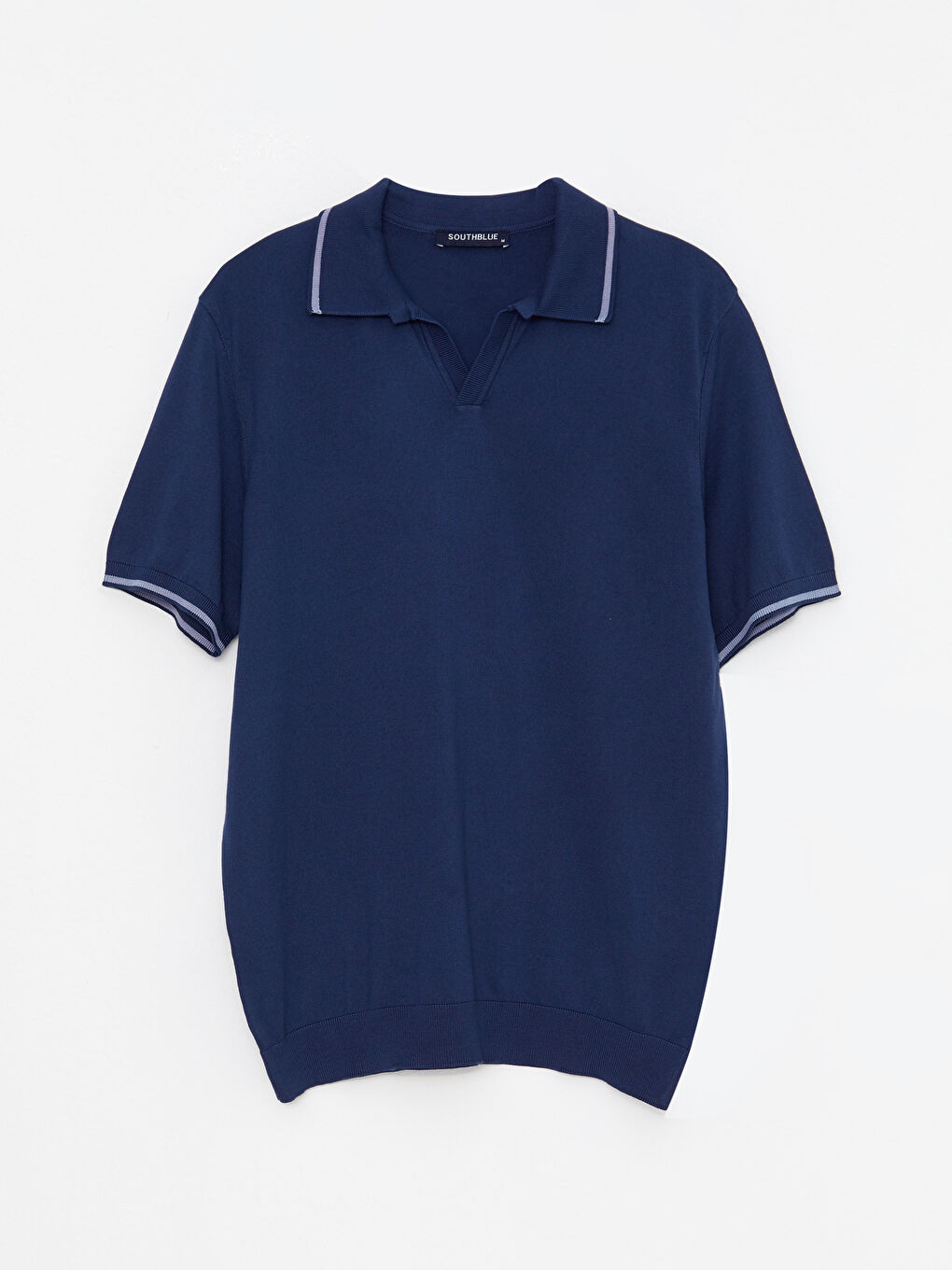 Lacivert Polo Yaka Erkek Triko Tişört-5