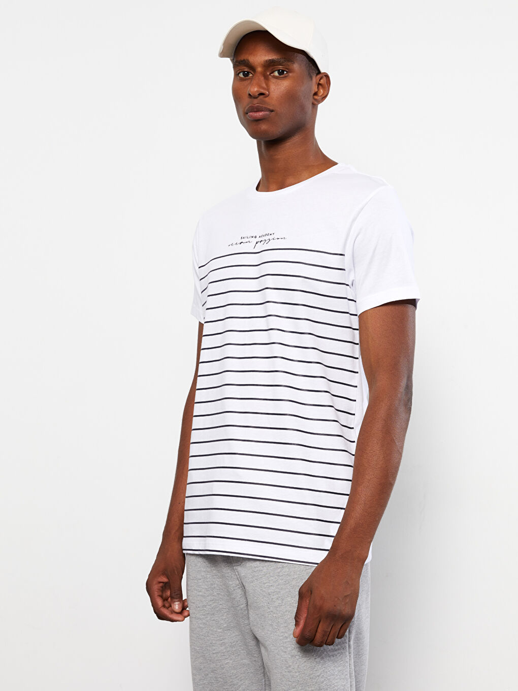 Футболка Мужская Джерси В Полоску С Короткими Рукавами И Круглым Вырезом