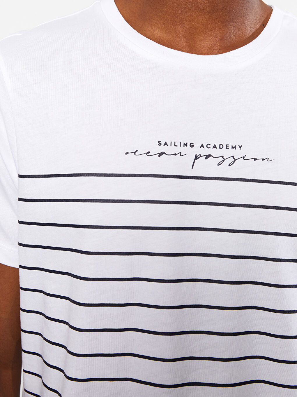 Футболка Мужская Джерси В Полоску С Короткими Рукавами И Круглым Вырезом-3