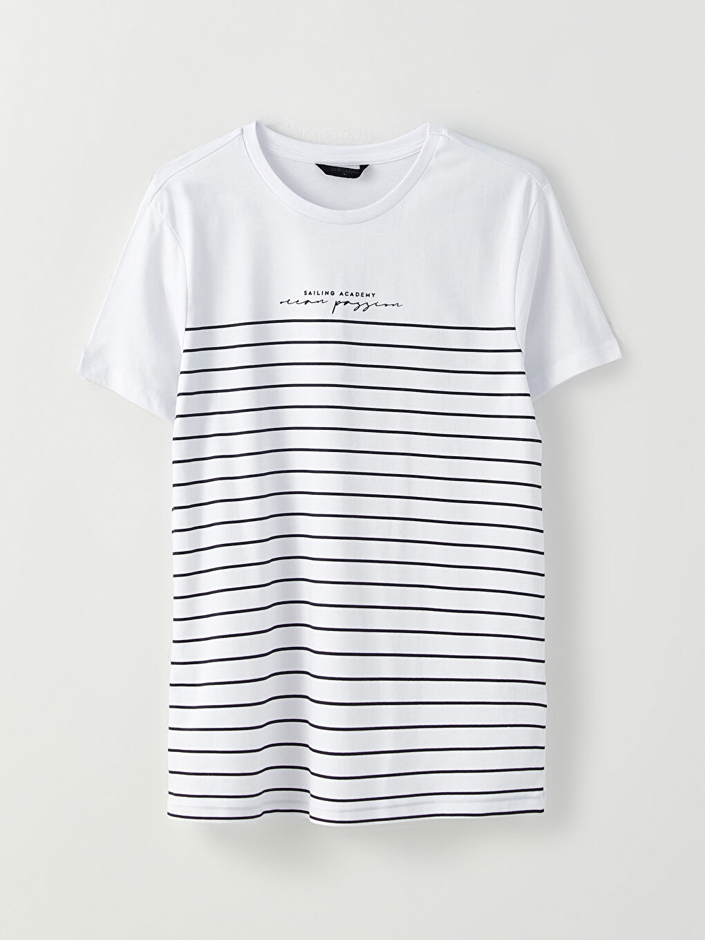 Футболка Мужская Джерси В Полоску С Короткими Рукавами И Круглым Вырезом-5