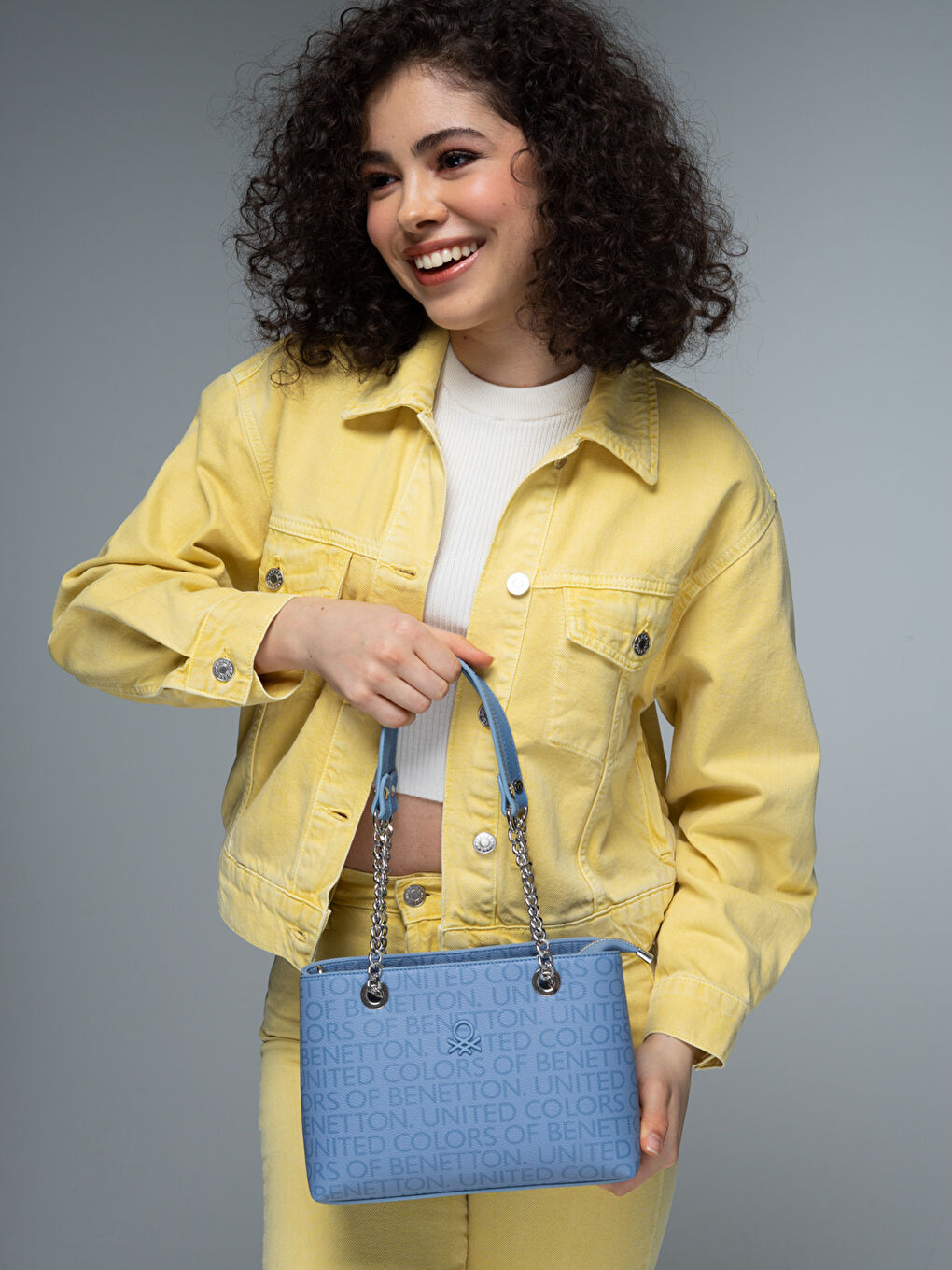 Mavi Zincir Askılı Kadın Omuz Çantası