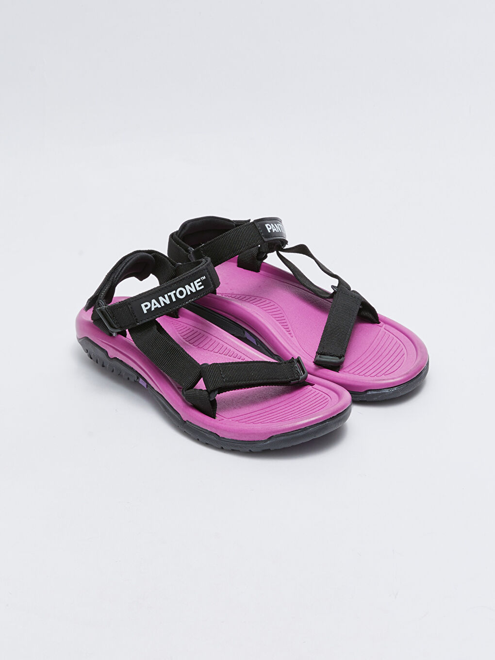 Mor Cırt Cırtlı Kadın Sandalet-1