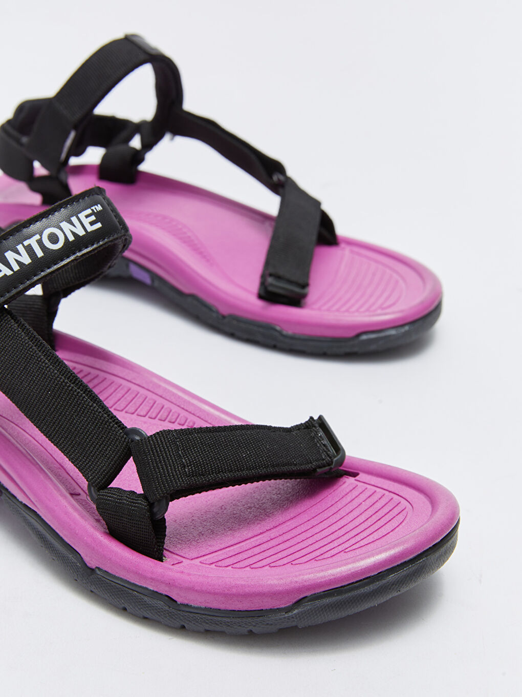 Mor Cırt Cırtlı Kadın Sandalet-4