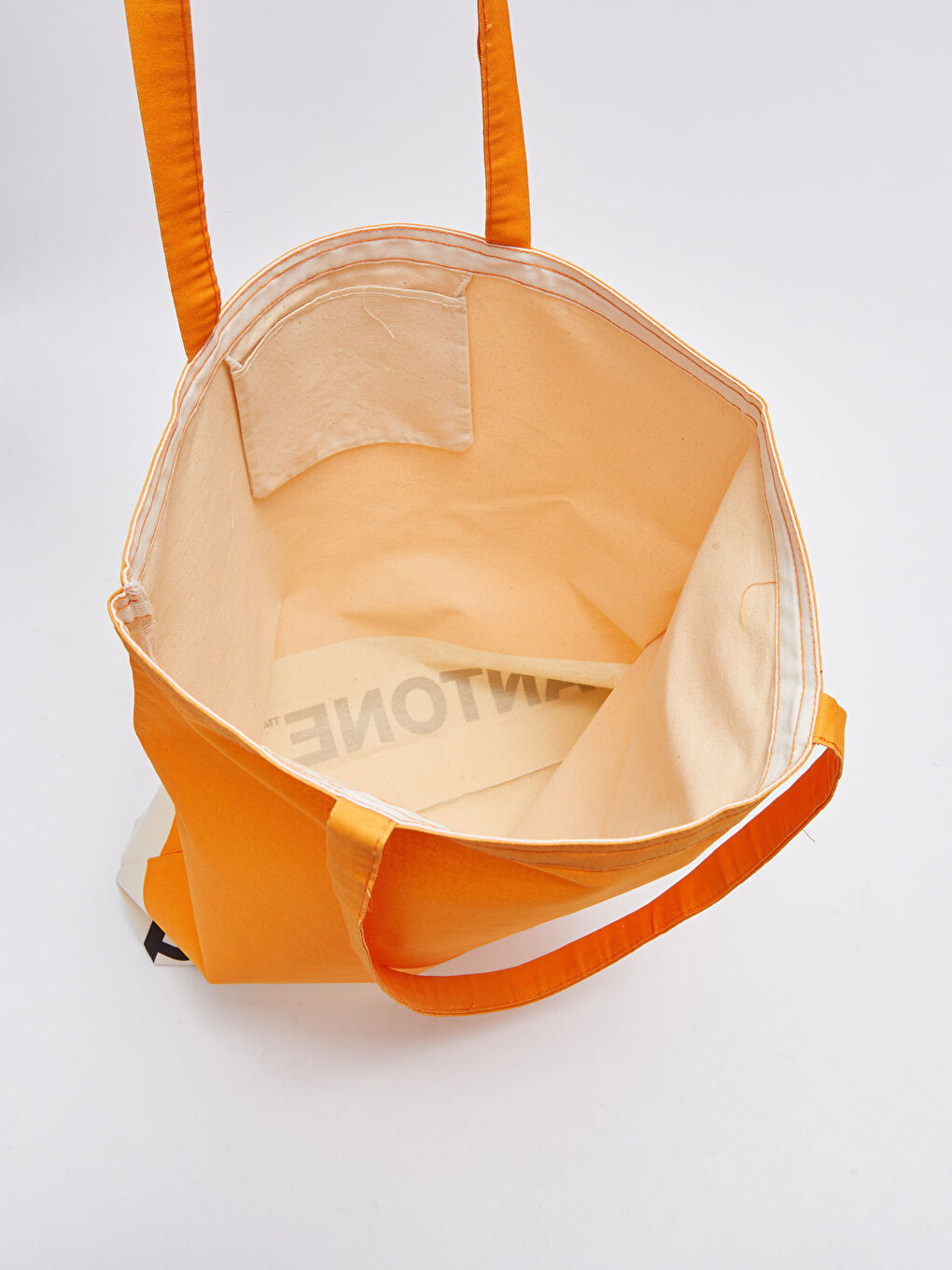 Turuncu Baskılı Kadın Plaj Çantası-5