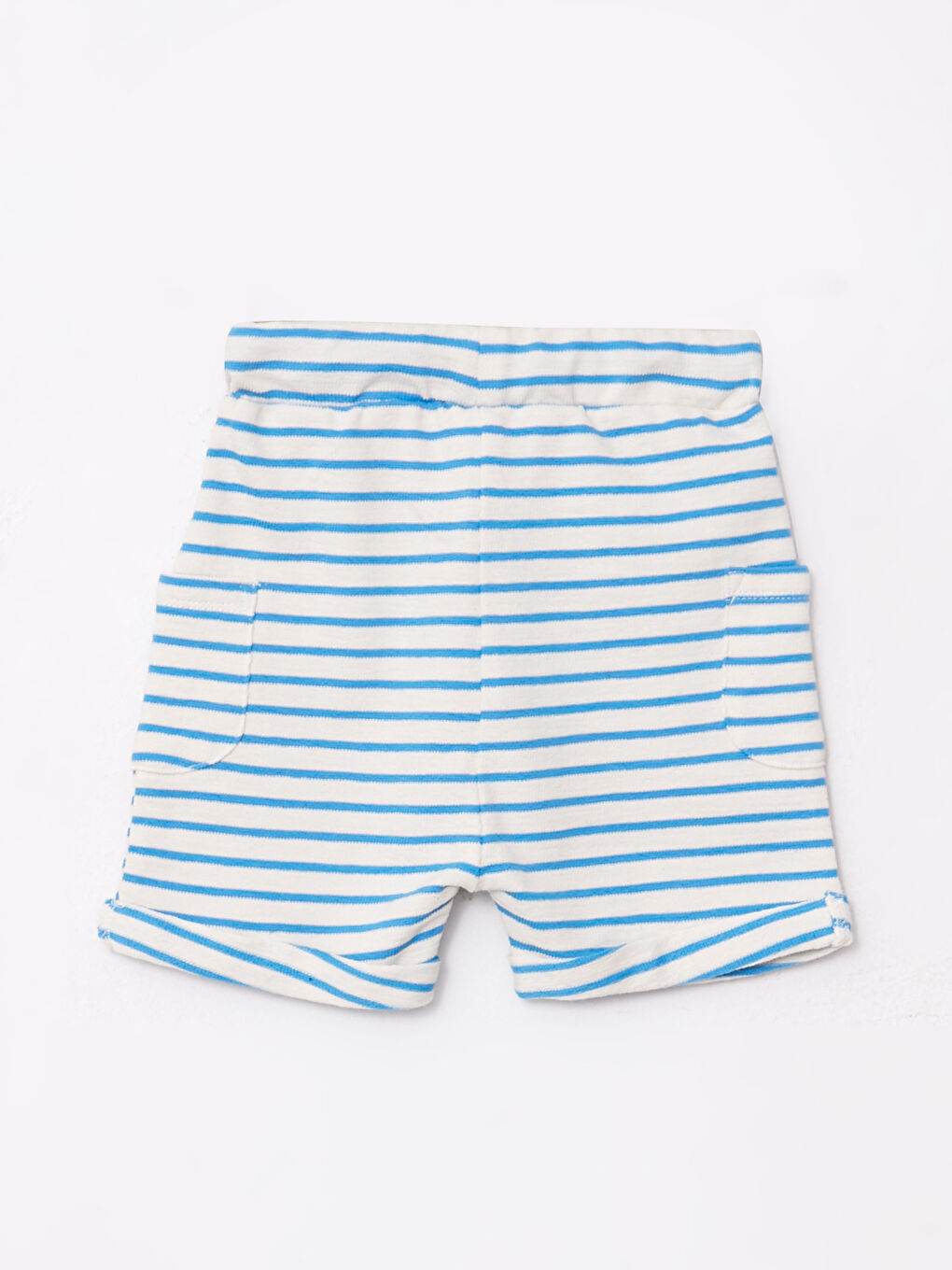 Elasticated Waist Striped Baby Boys' Shorts-1