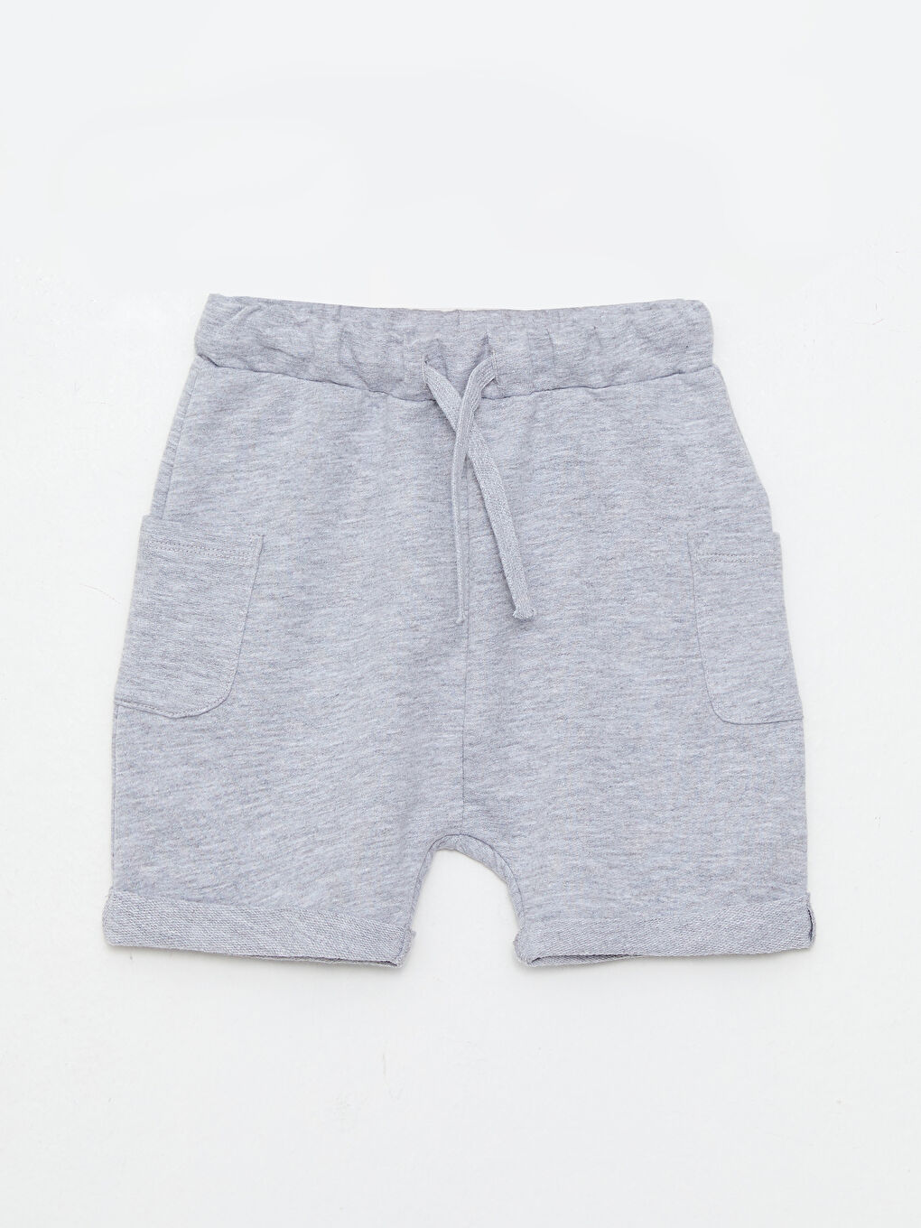 Beyaz Beli Lastikli Basic Erkek Bebek Şort