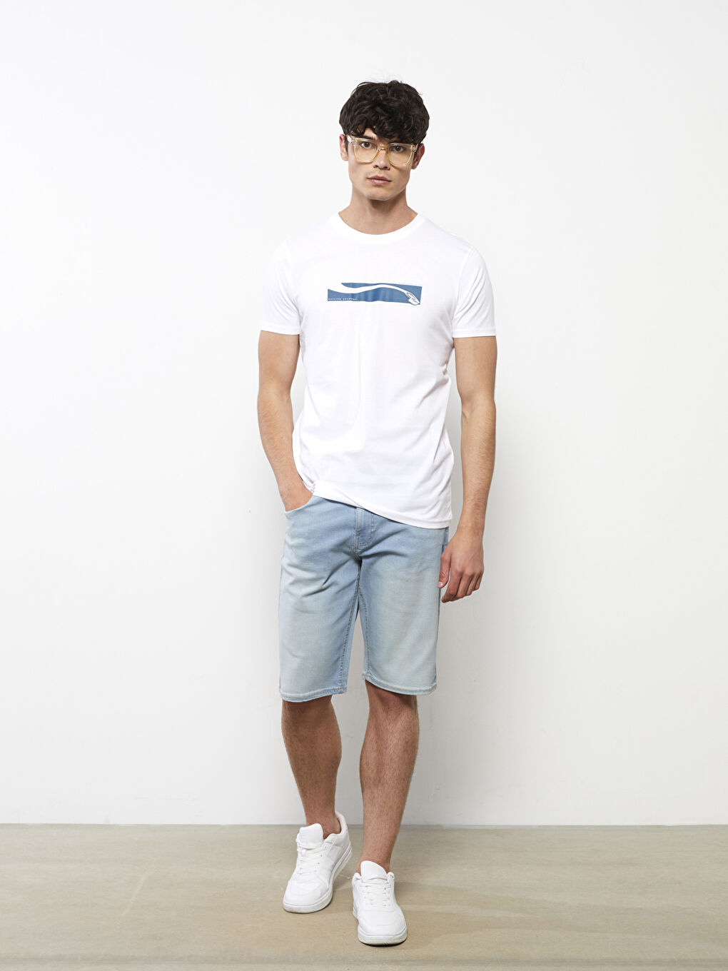 Crew Neck Short Sleeve Printed Combed Cotton Men's T-shirt-3