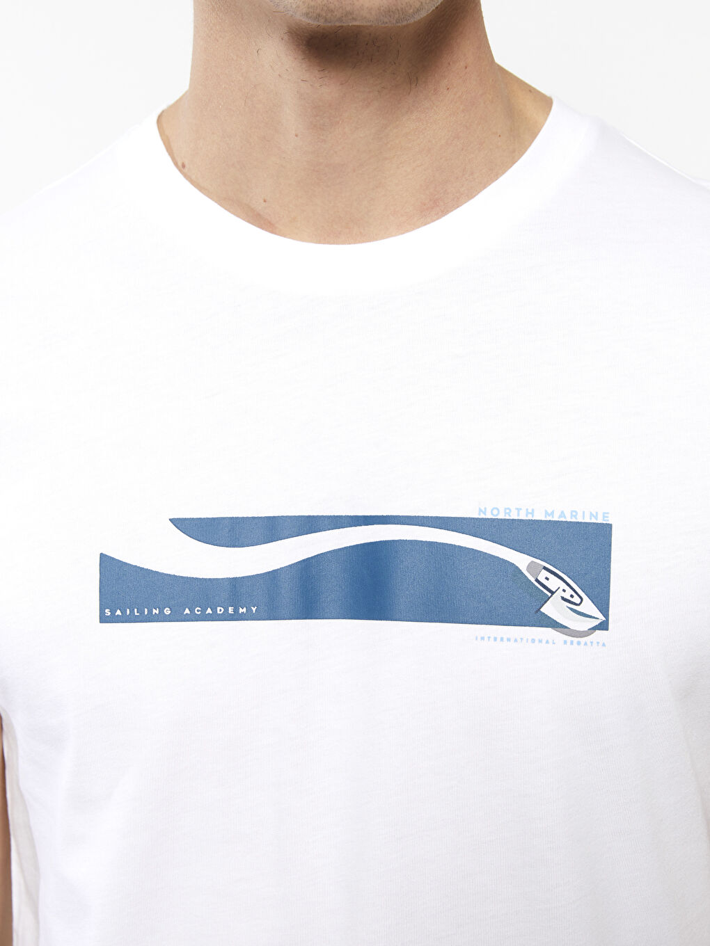 Crew Neck Short Sleeve Printed Combed Cotton Men's T-shirt-4