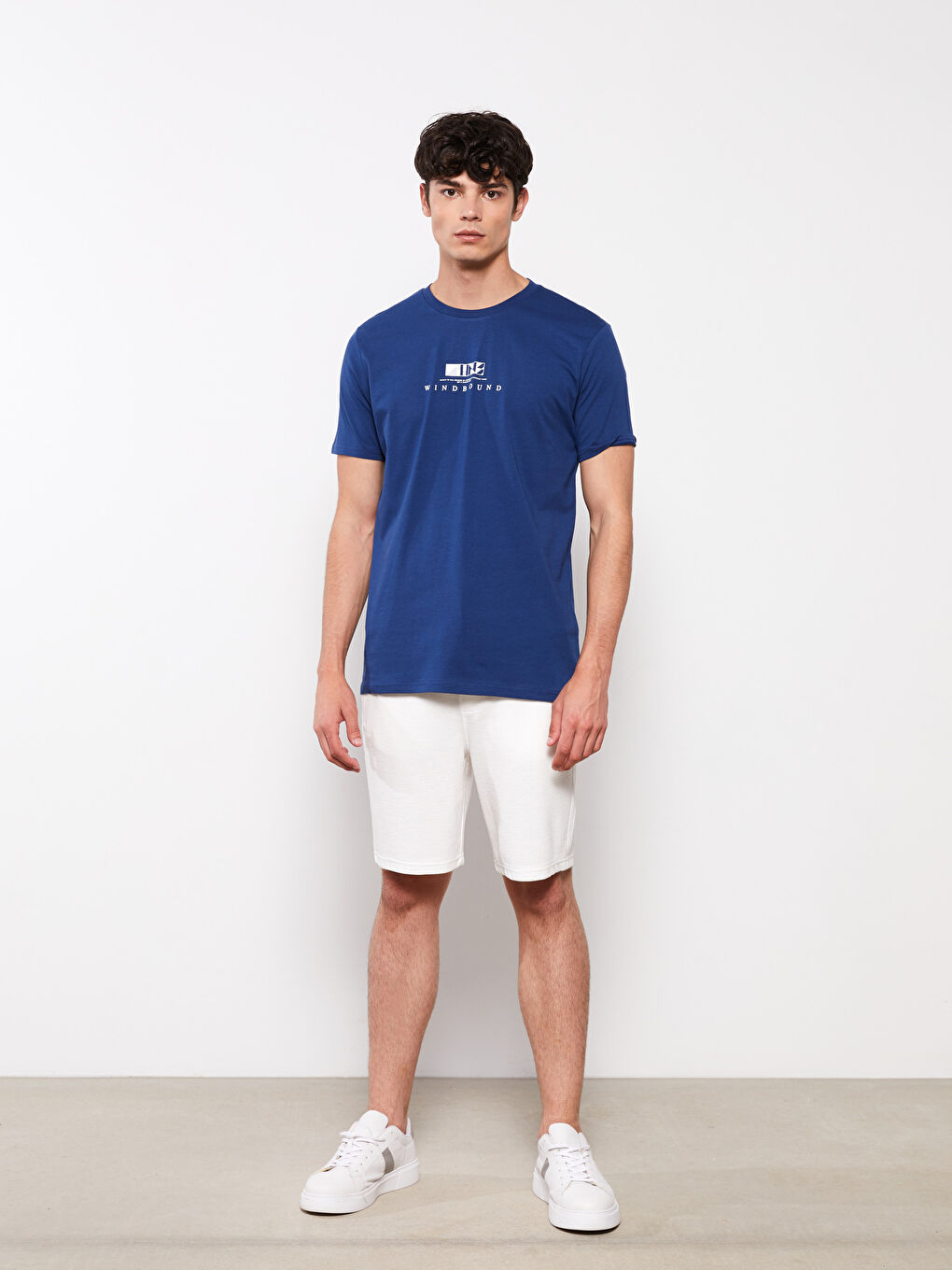 Crew Neck Short Sleeve Printed Combed Cotton Men's T-shirt-2