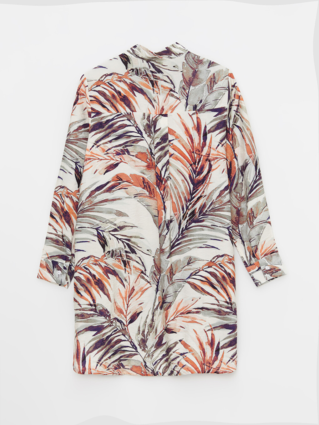 Funnel Neck Patterned Women's Tunic-5