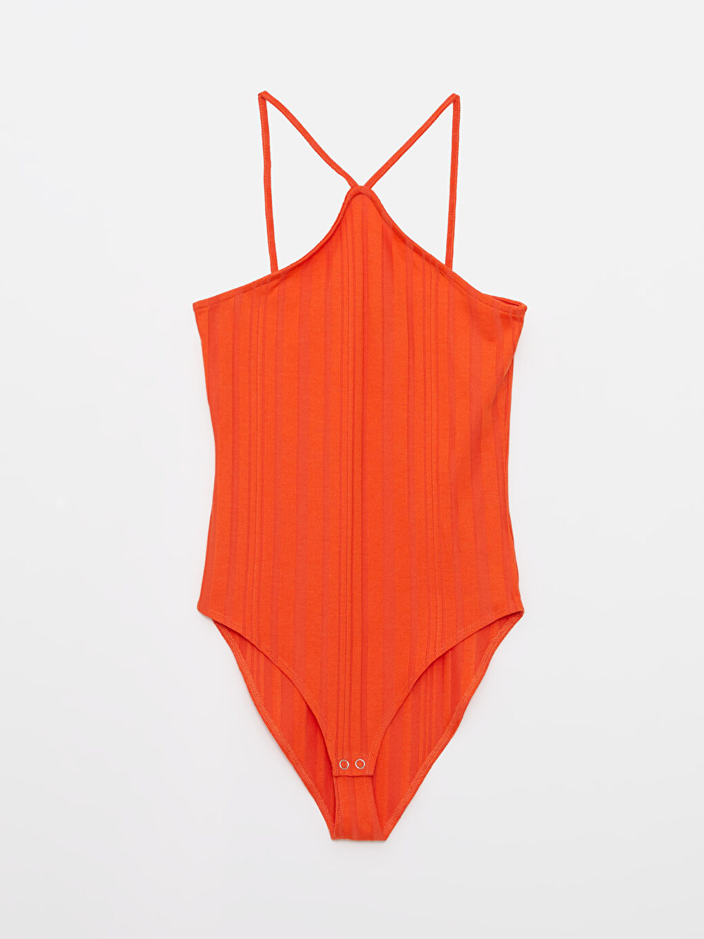 LCW Vision Halter Neck Straight Strap Women's Snap Fastener Body -S2MP36Z8-GH0