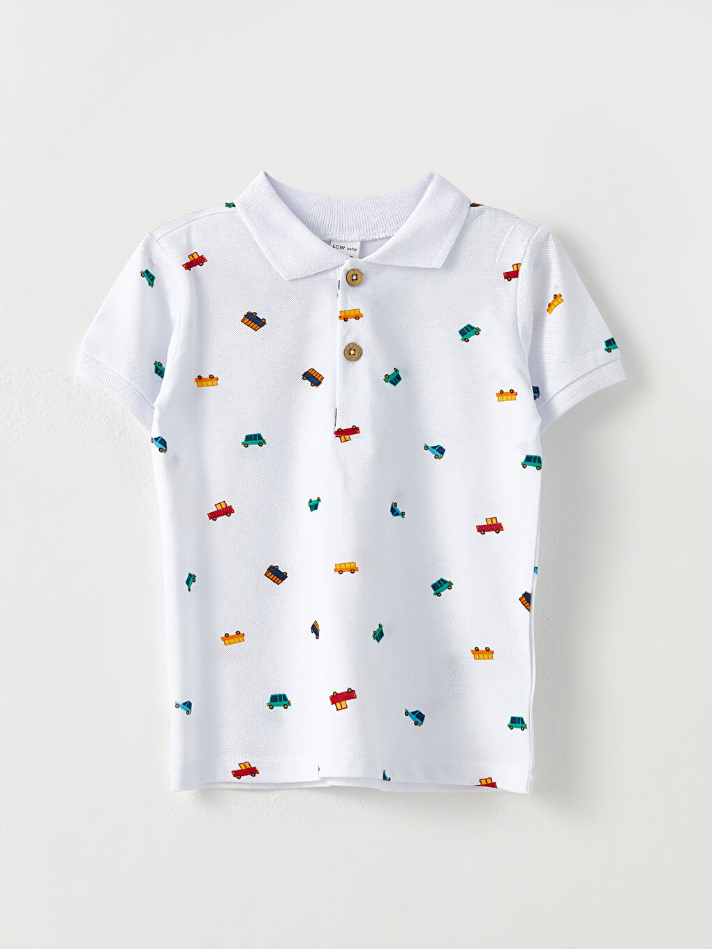 Lot de 2 Ensemble T-shirt à Manches Courtes Imprimé avec Col Polo et Short pour Garçon Bébé-1