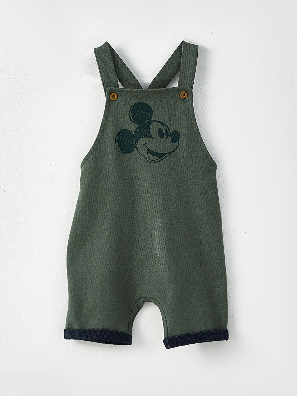 Crew Neck Short Sleeve Mickey Mouse Printed T-Shirt and Salopet Baby Boy 2 Set-3