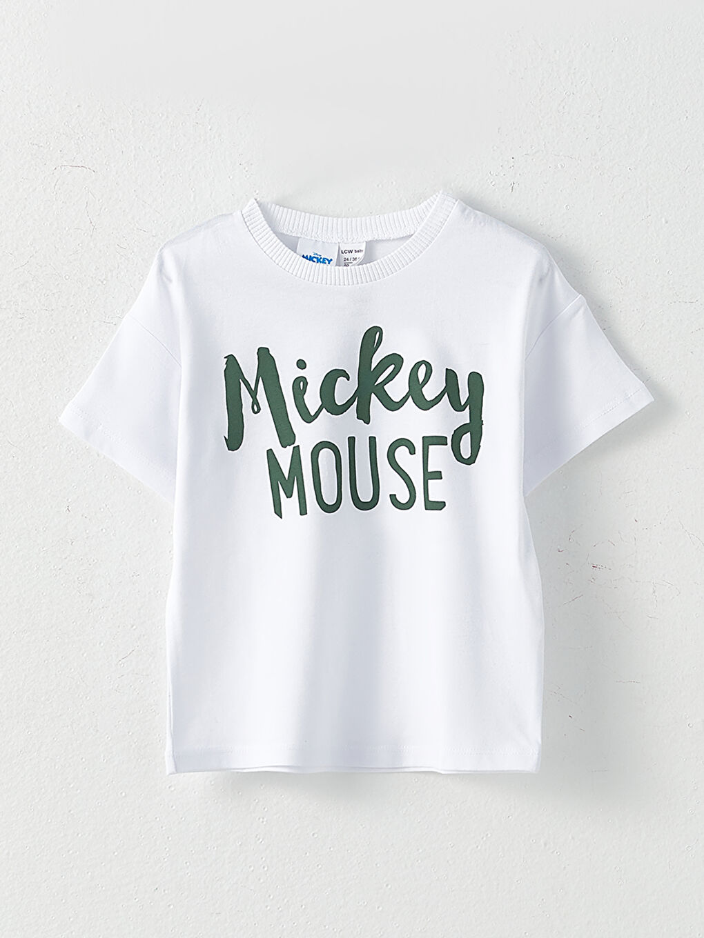 Crew Neck Short Sleeve Mickey Mouse Printed T-Shirt and Salopet Baby Boy 2 Set-2